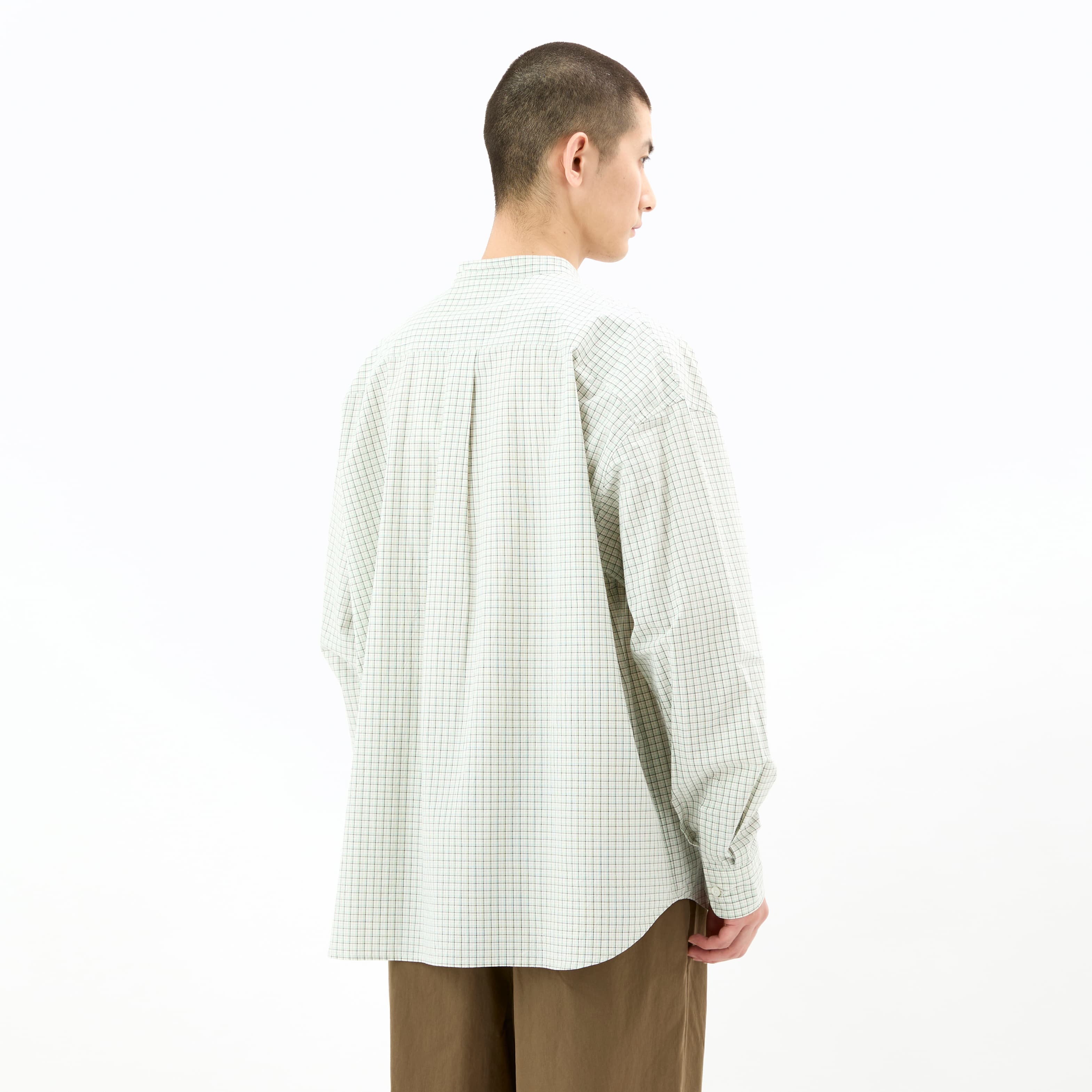 Men's Cotton washer Band Collar Shirt