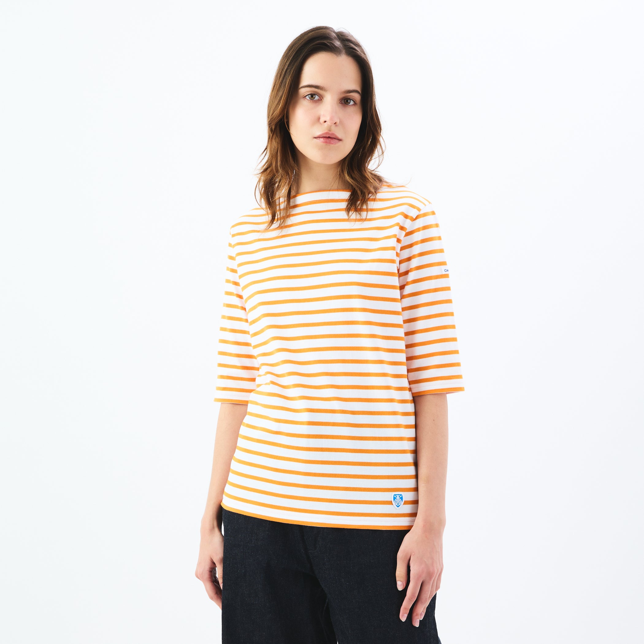 Women's Cotton Jersey Boat Neck Half Sleeve Pullover