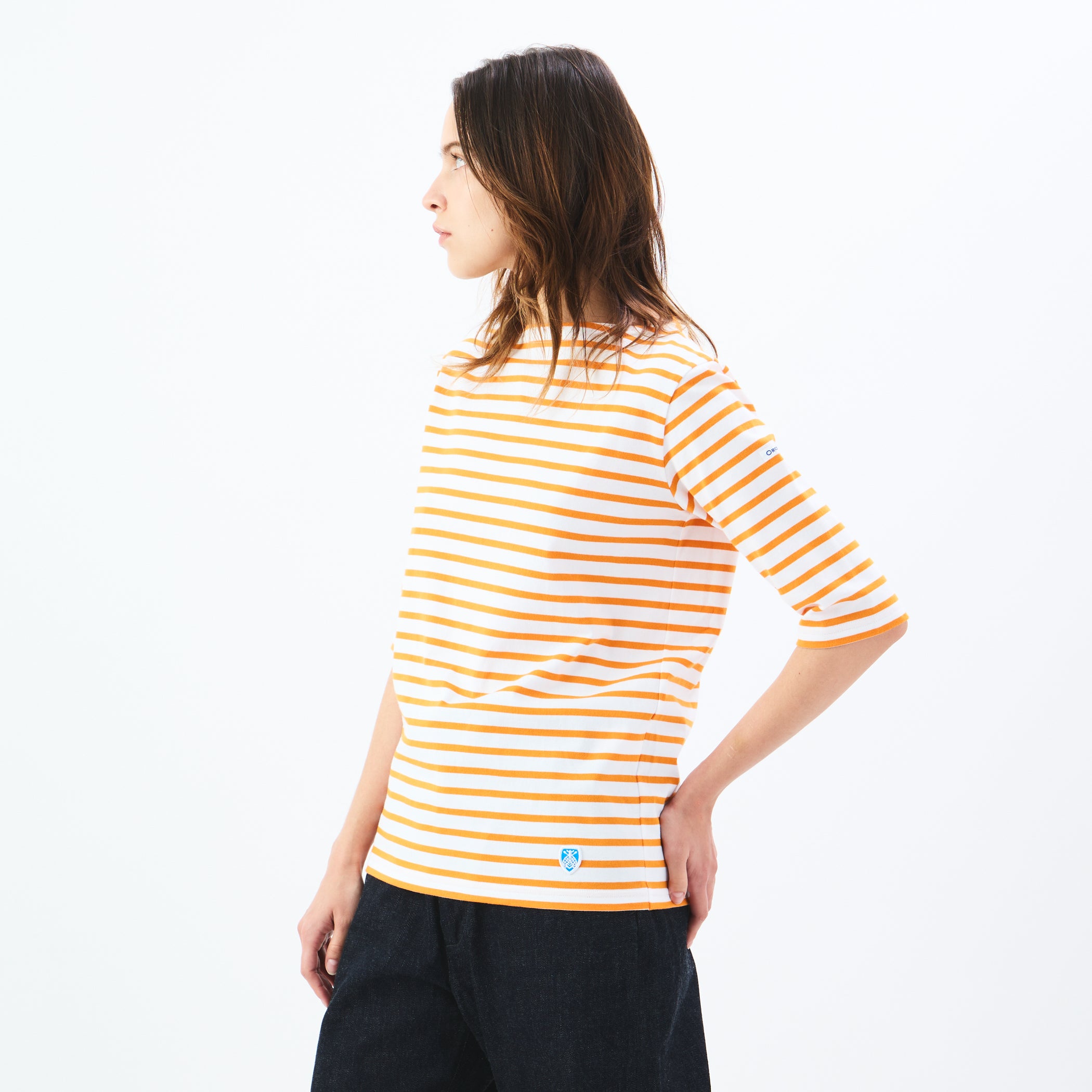 Women's Cotton Jersey Boat Neck Half Sleeve Pullover