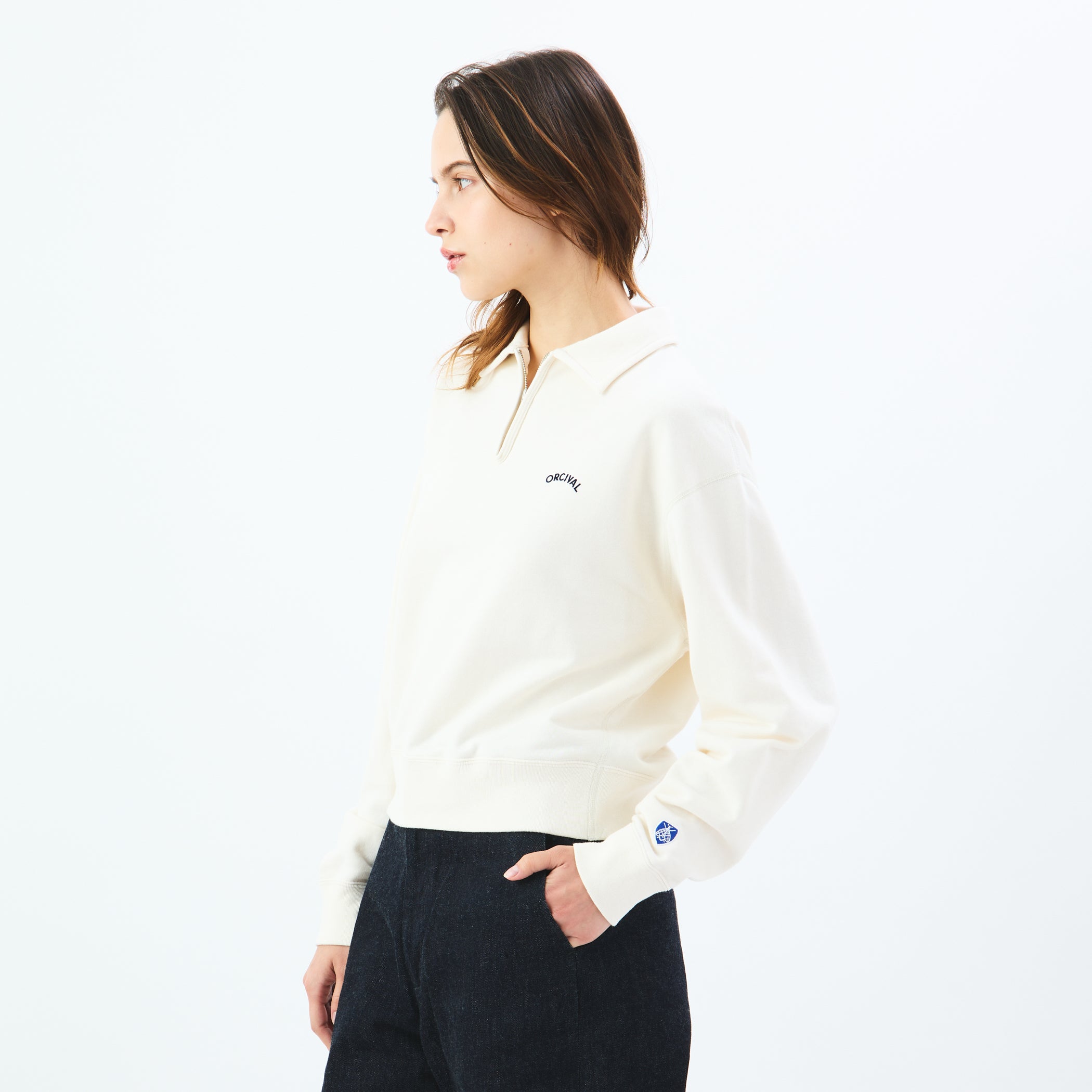 Women's Light French Terry Half Zip Sweat