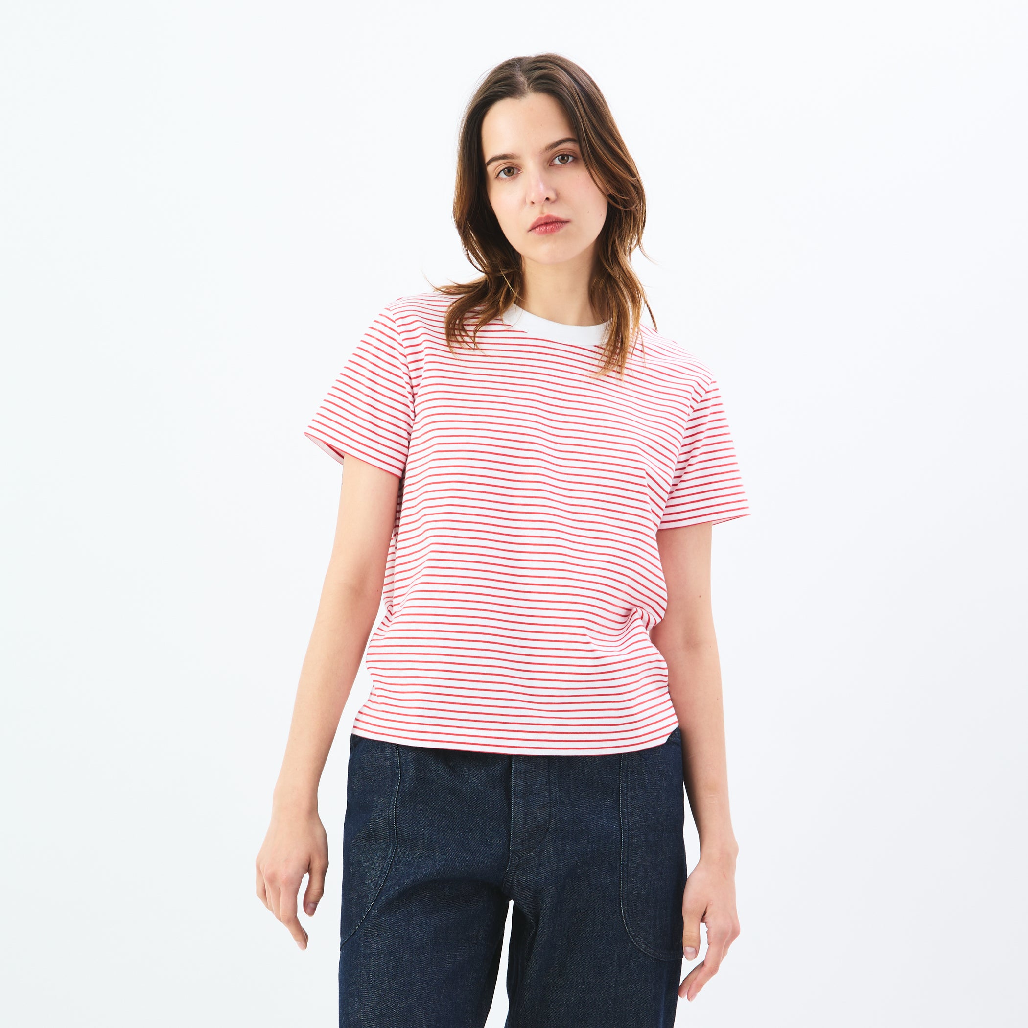 Women's Stretch Crew Neck Short Sleeve Pullover