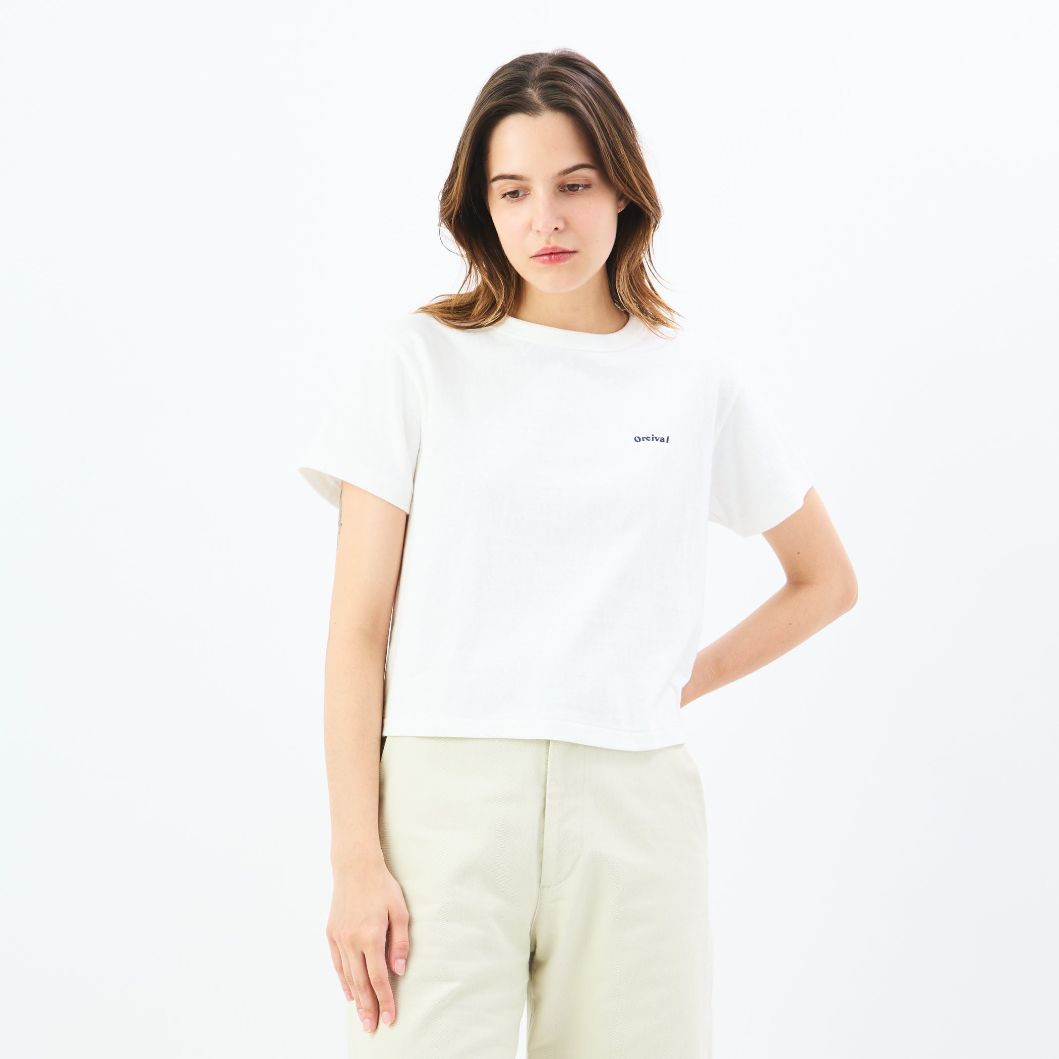 Women's Uneven Jersey Embroidery T-shirt