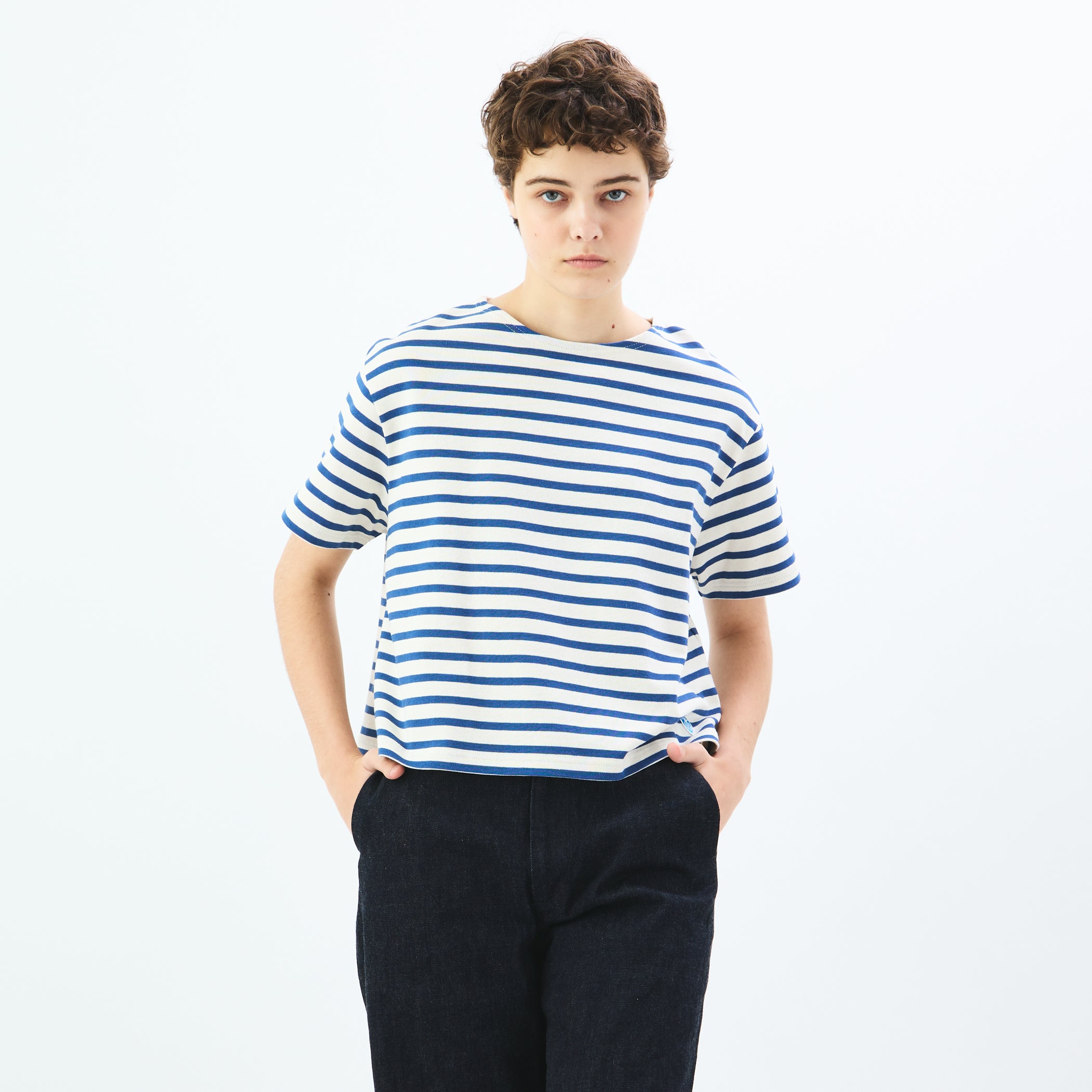 Women's Cotton Lourd Crew Neck Basque Shirt