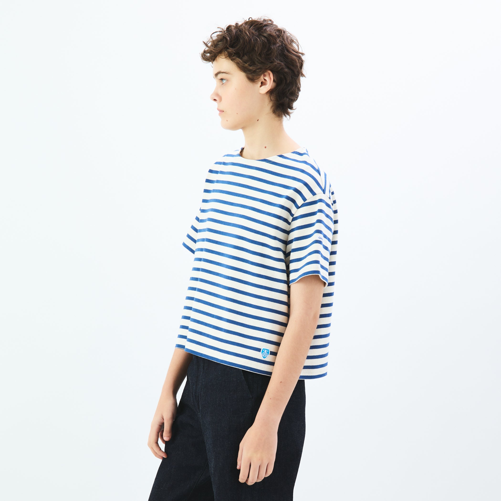 Women's Cotton Lourd Crew Neck Basque Shirt