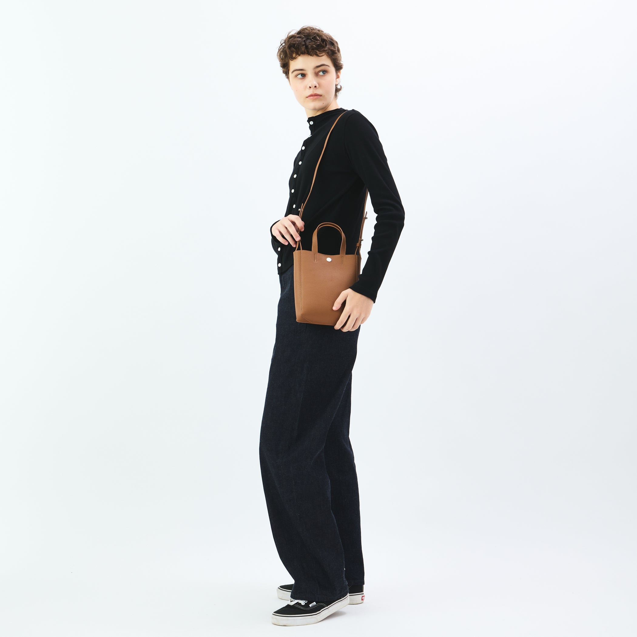 Double Face Leather 2way Tote Bag