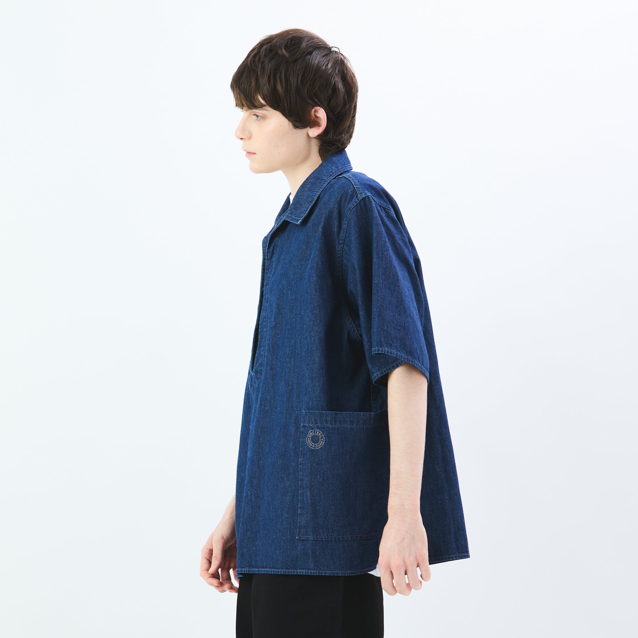 Men's Light Denim Twill Skipper Shirt