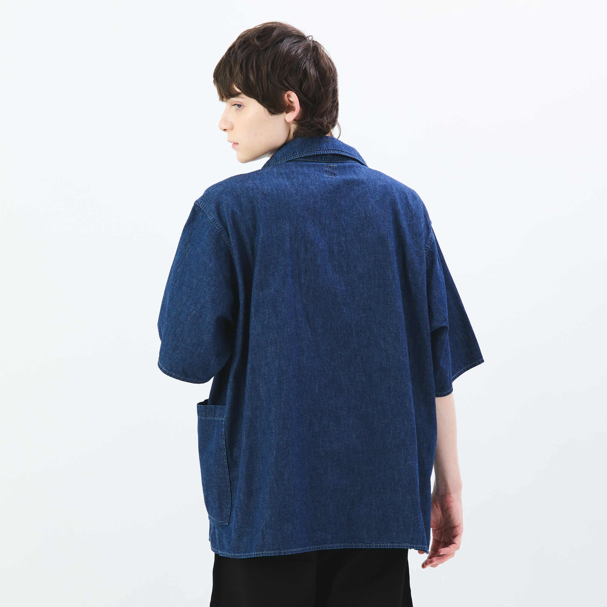 Men's Light Denim Twill Skipper Shirt