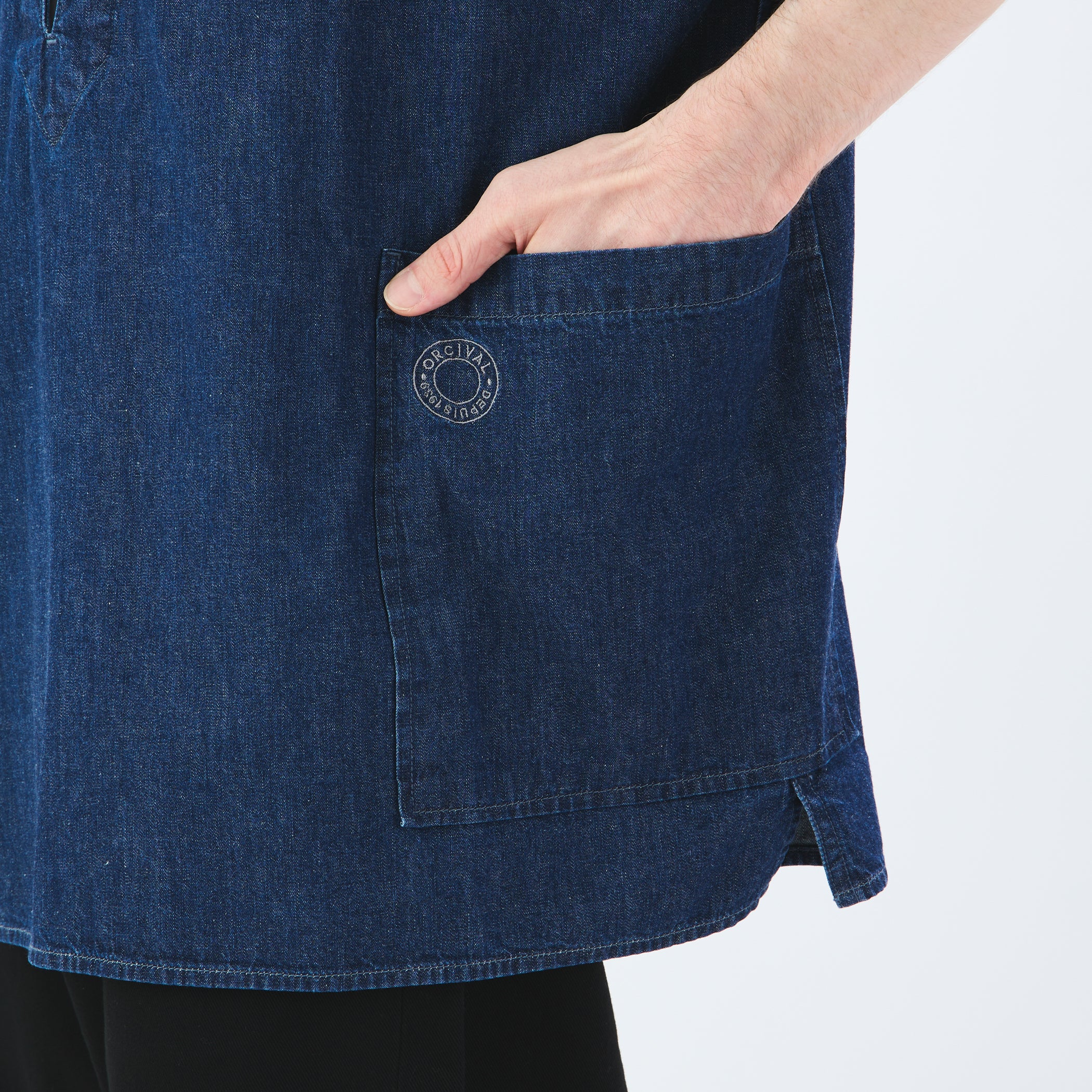 Men's Light Denim Twill Skipper Shirt