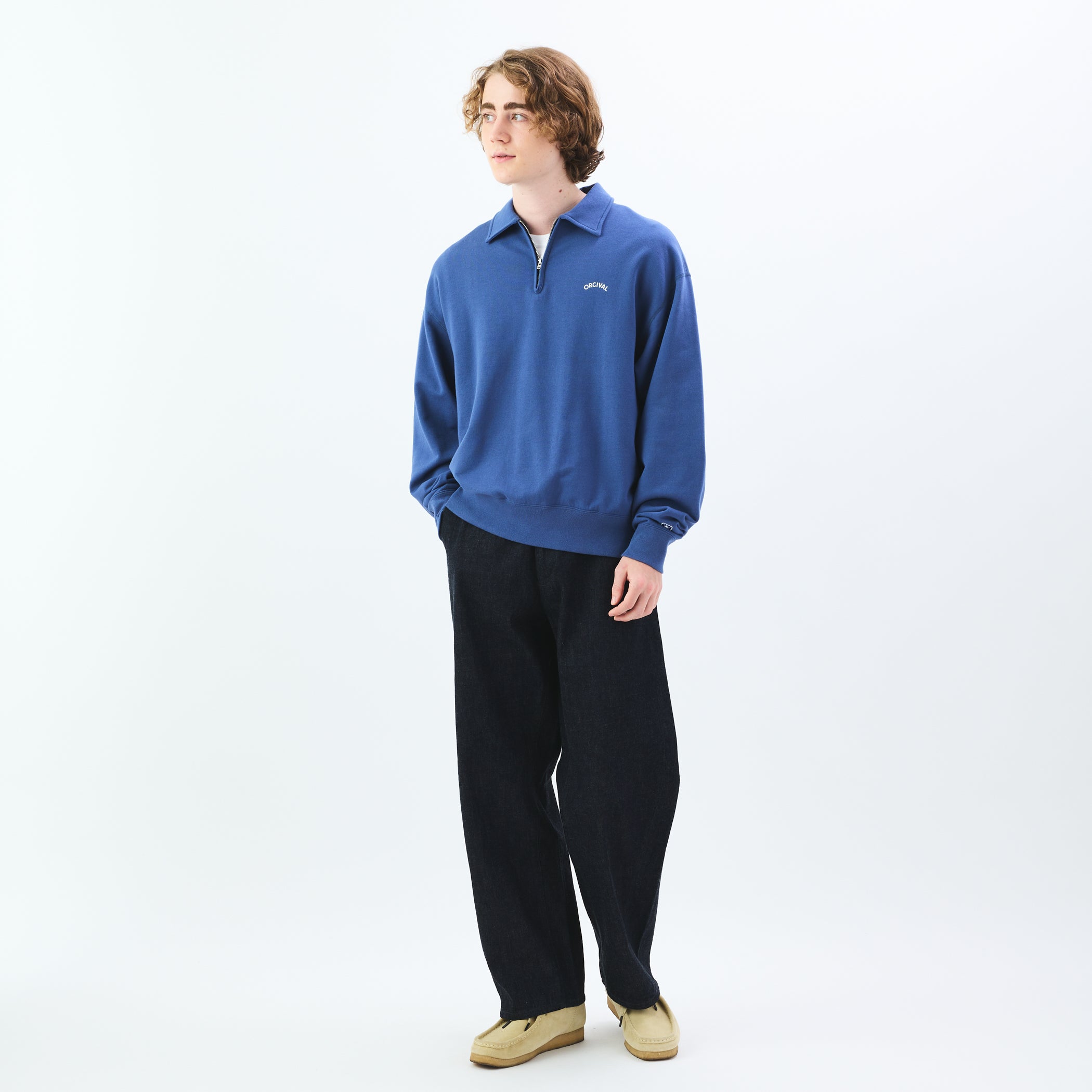 Men's Light French Terry Half Zip Sweat