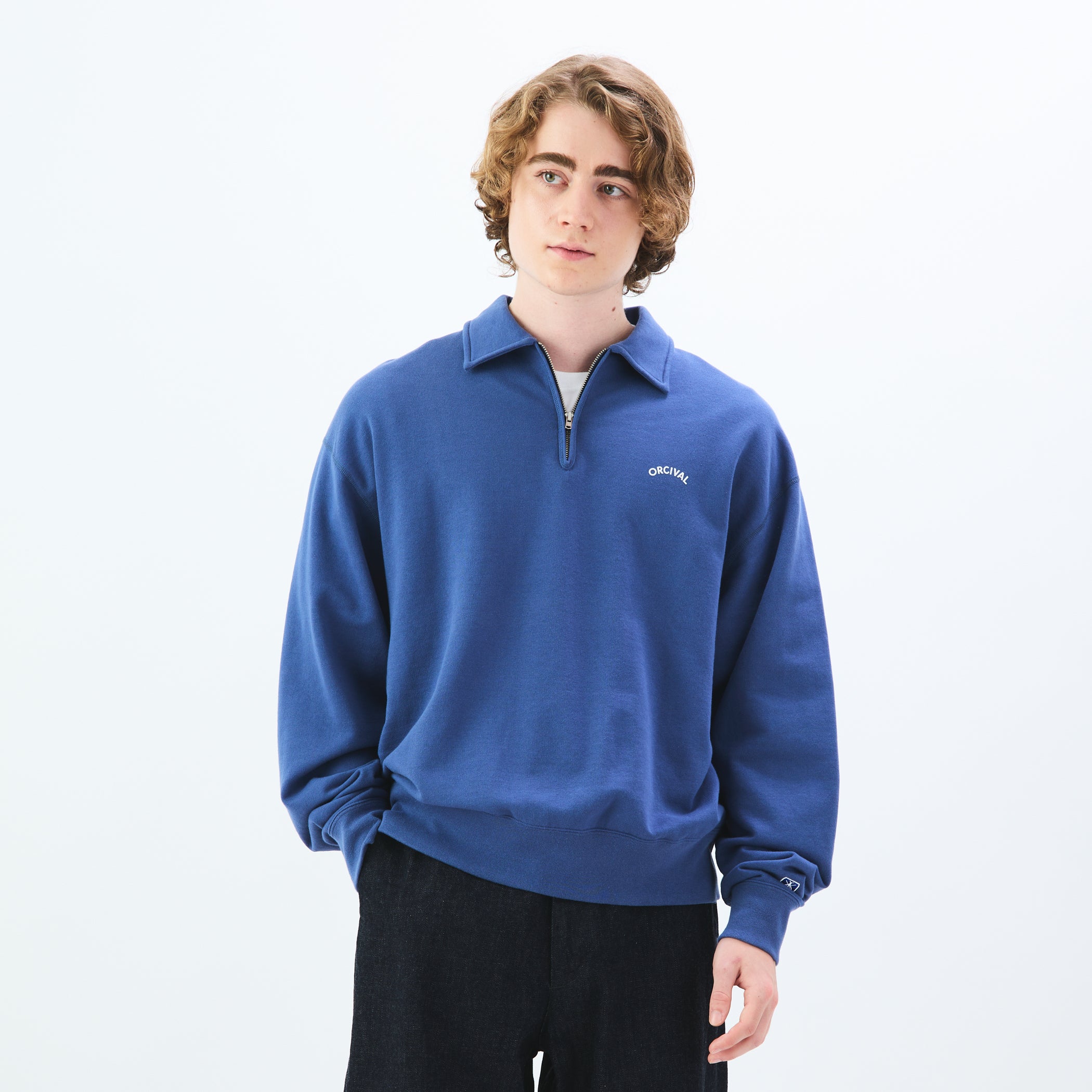 Men's Light French Terry Half Zip Sweat