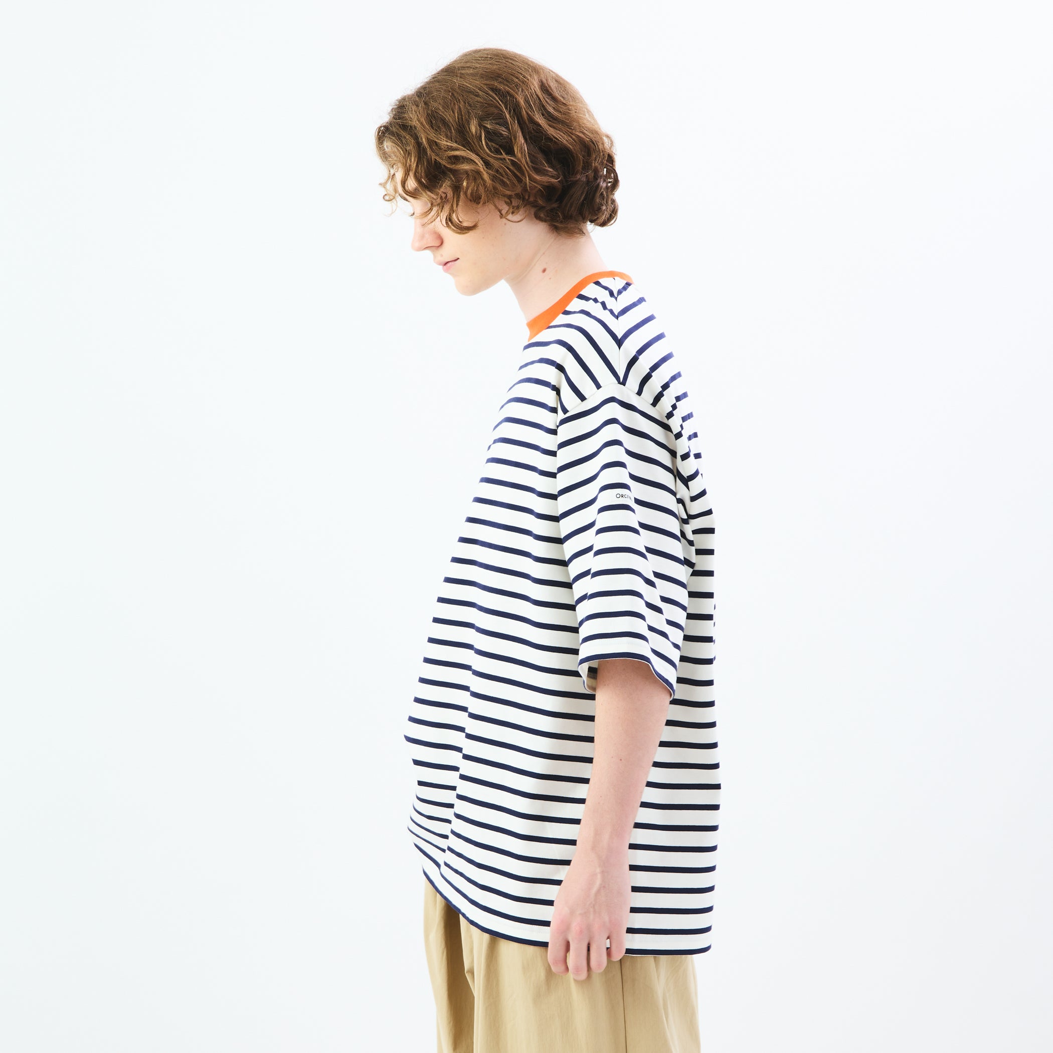 Men's Mercerized Jersey Wide Crew Neck Pullover