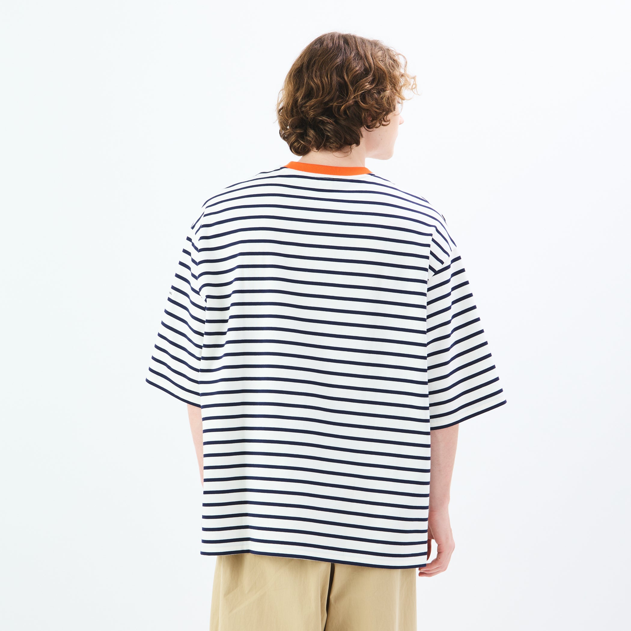 Men's Mercerized Jersey Wide Crew Neck Pullover