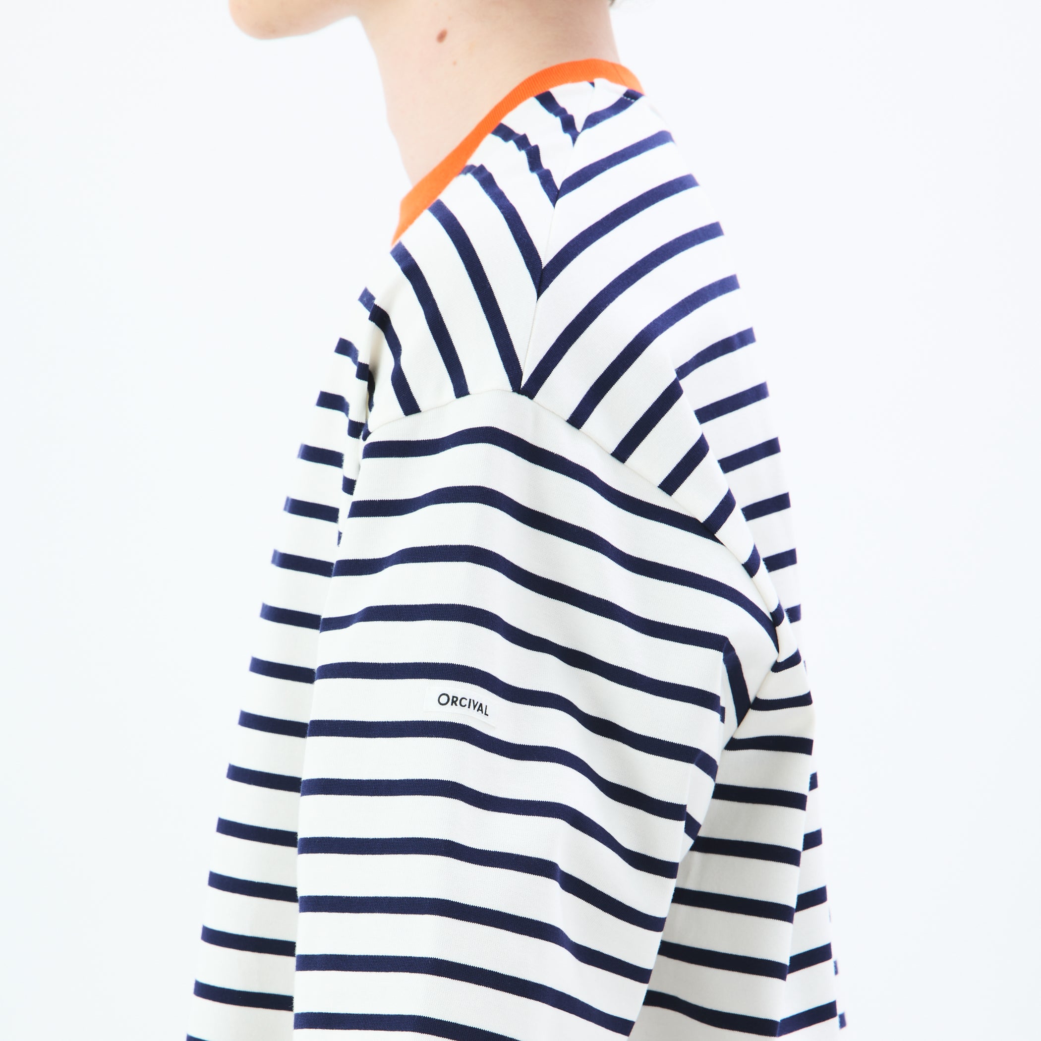 Men's Mercerized Jersey Wide Crew Neck Pullover