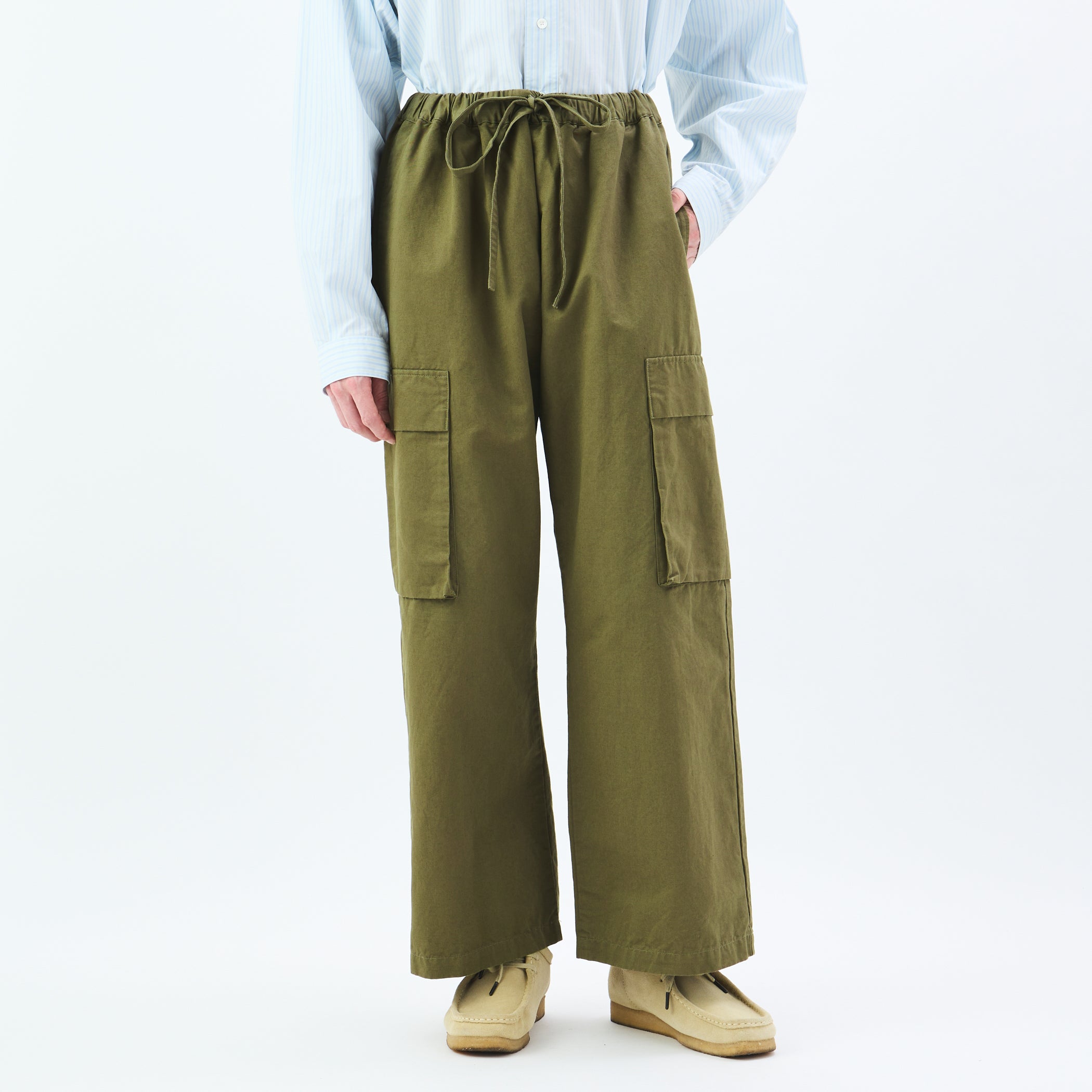 Cotton Linen Easy Cargo Pants
