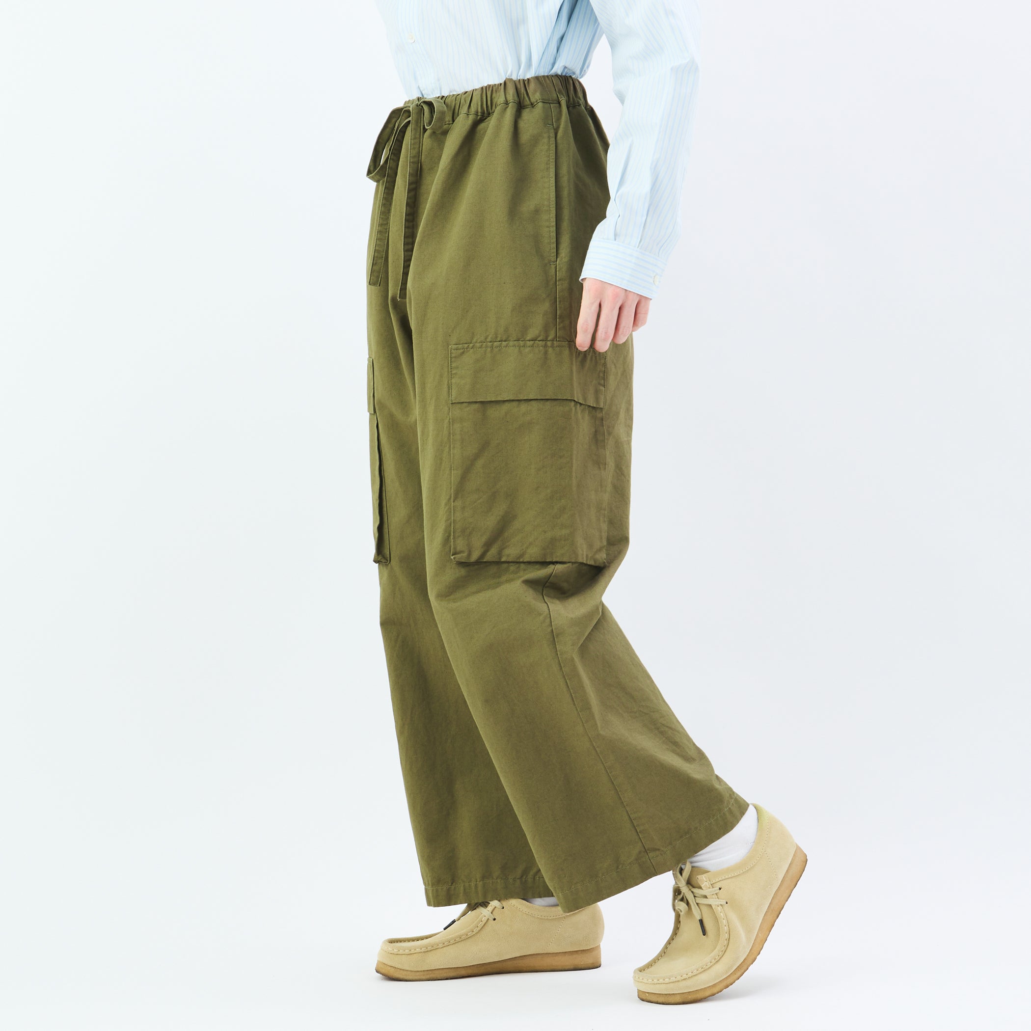 Cotton Linen Easy Cargo Pants