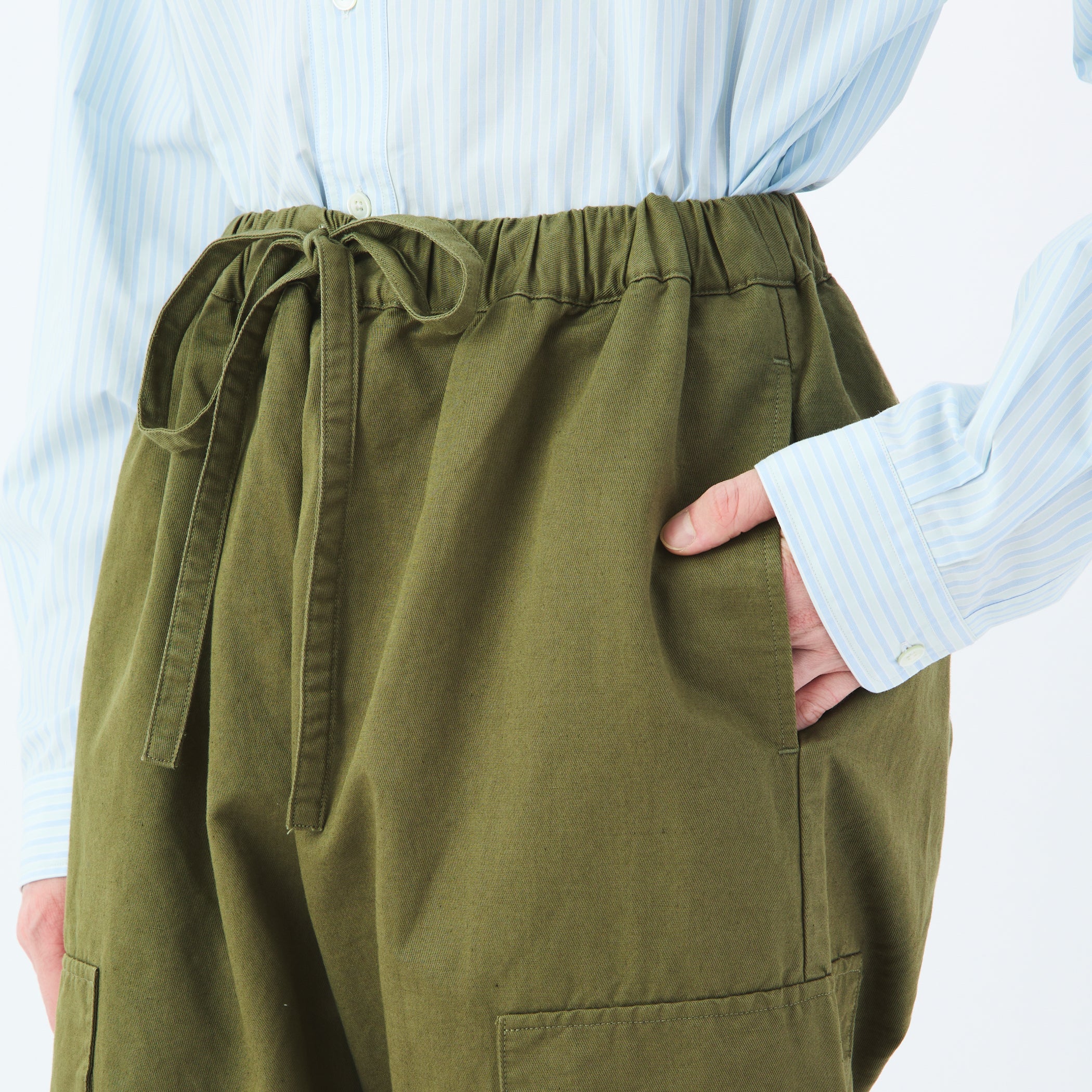 Cotton Linen Easy Cargo Pants