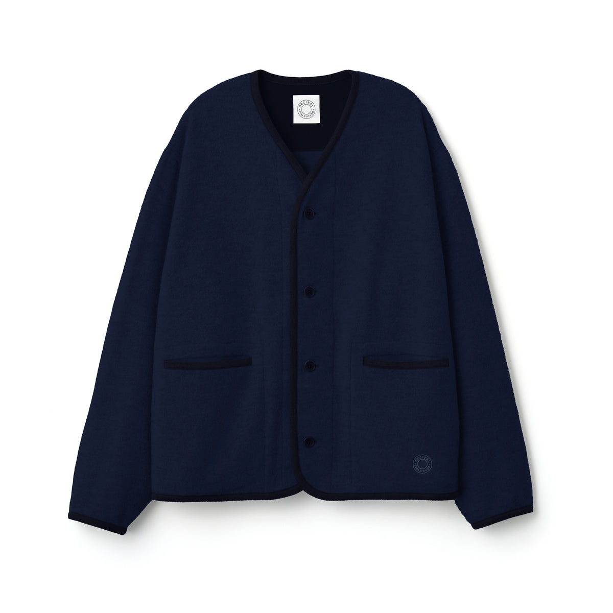 Men's Napping Brushed Fleece V Neck Cardigan