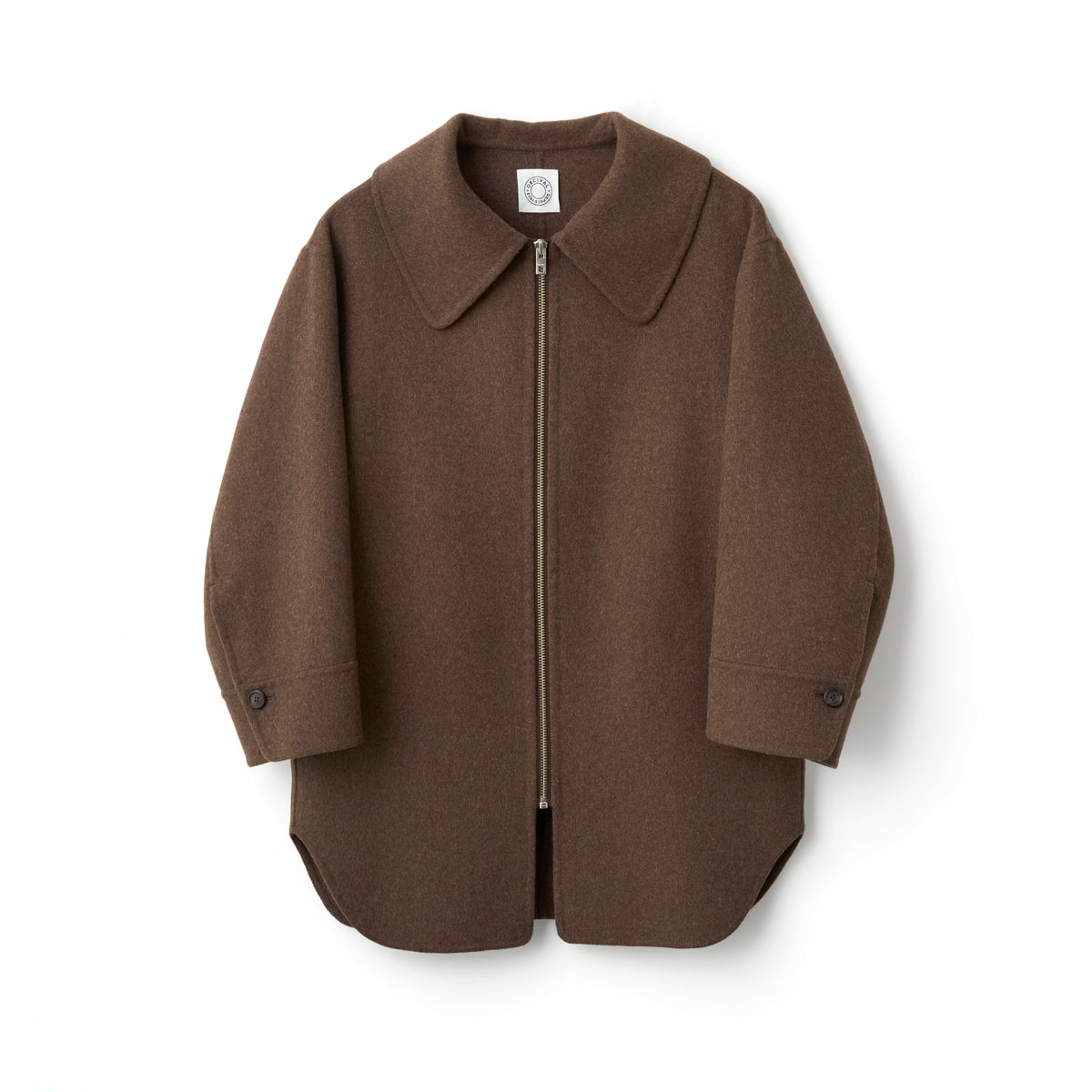 Women's River Wool Beaver Zip Round Collar Coat