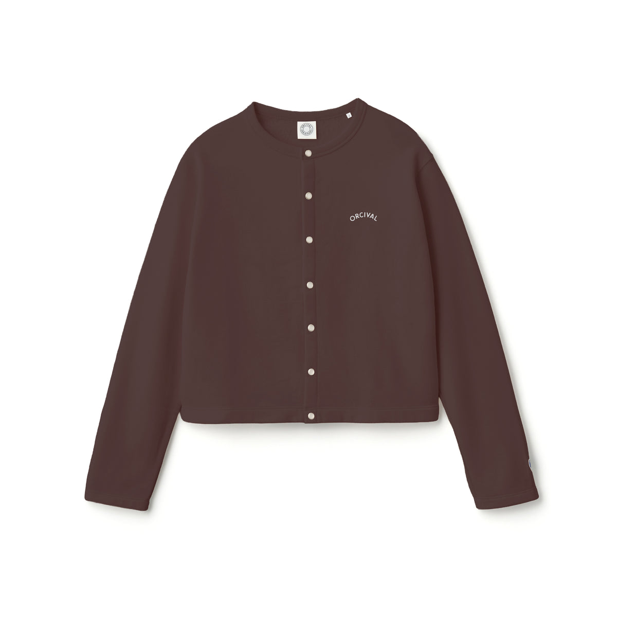 Women's Light French Terry Crew Neck Cardigan