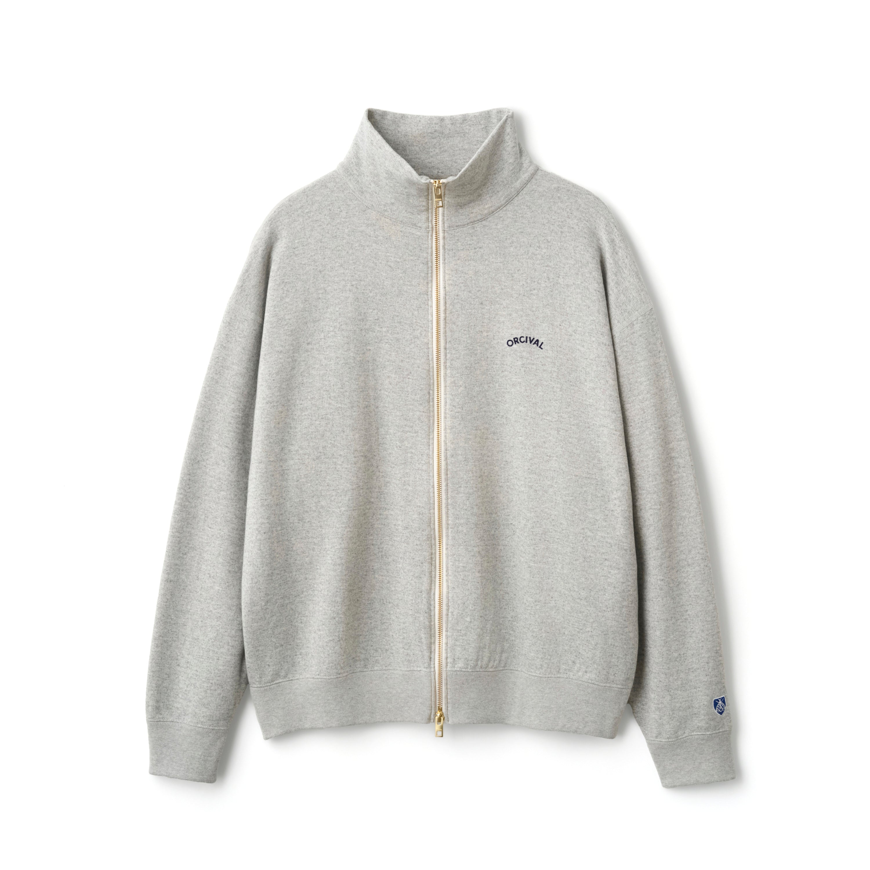 Men's Light French Terry Stand Collar Zip Jacket