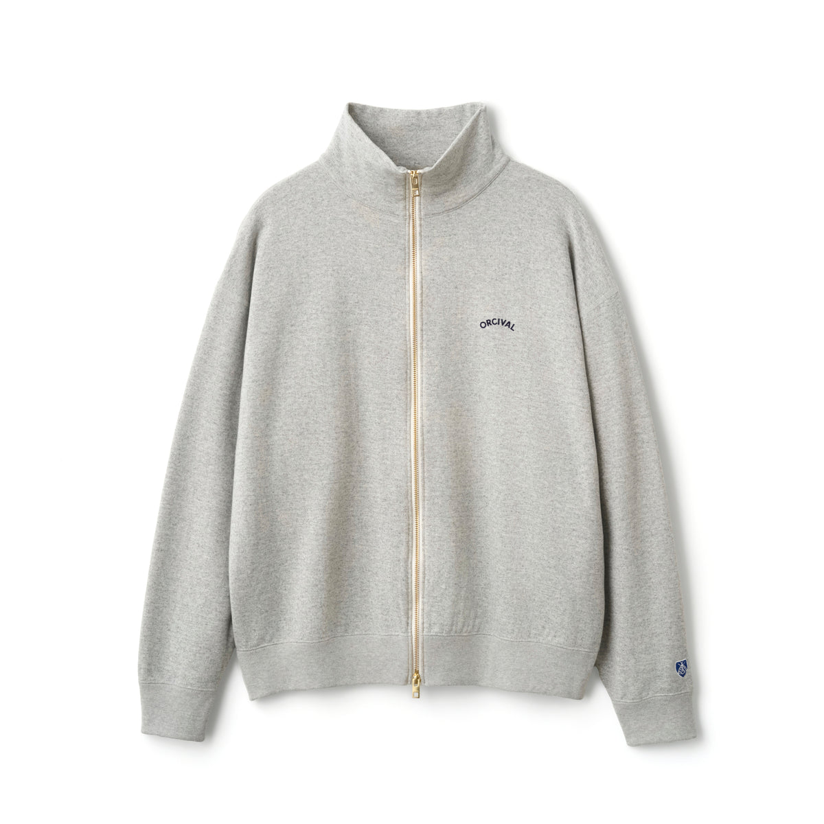 Men's Light French Terry Stand Collar Zip Jacket