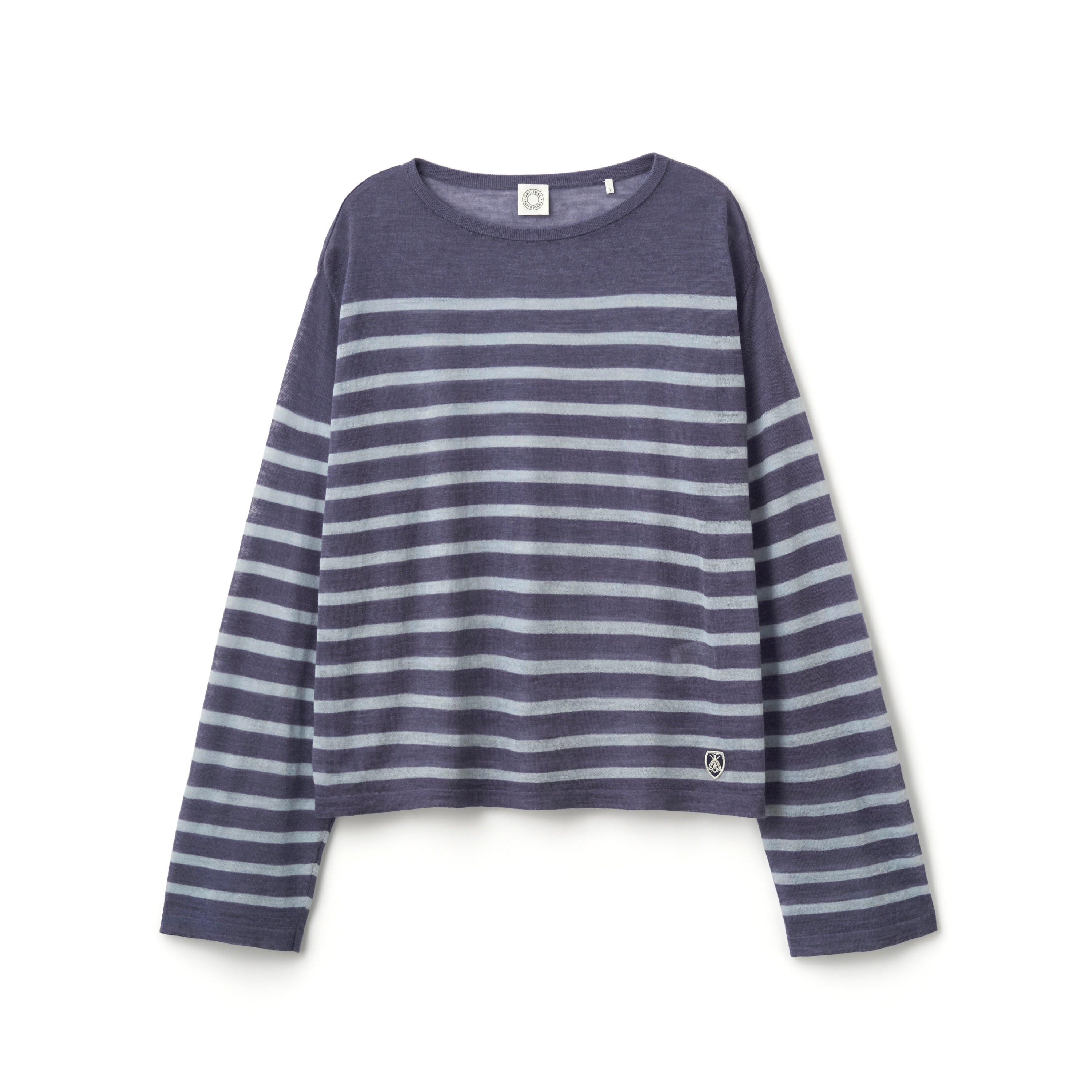 Women's Sheer Knit Crew Neck Pullover