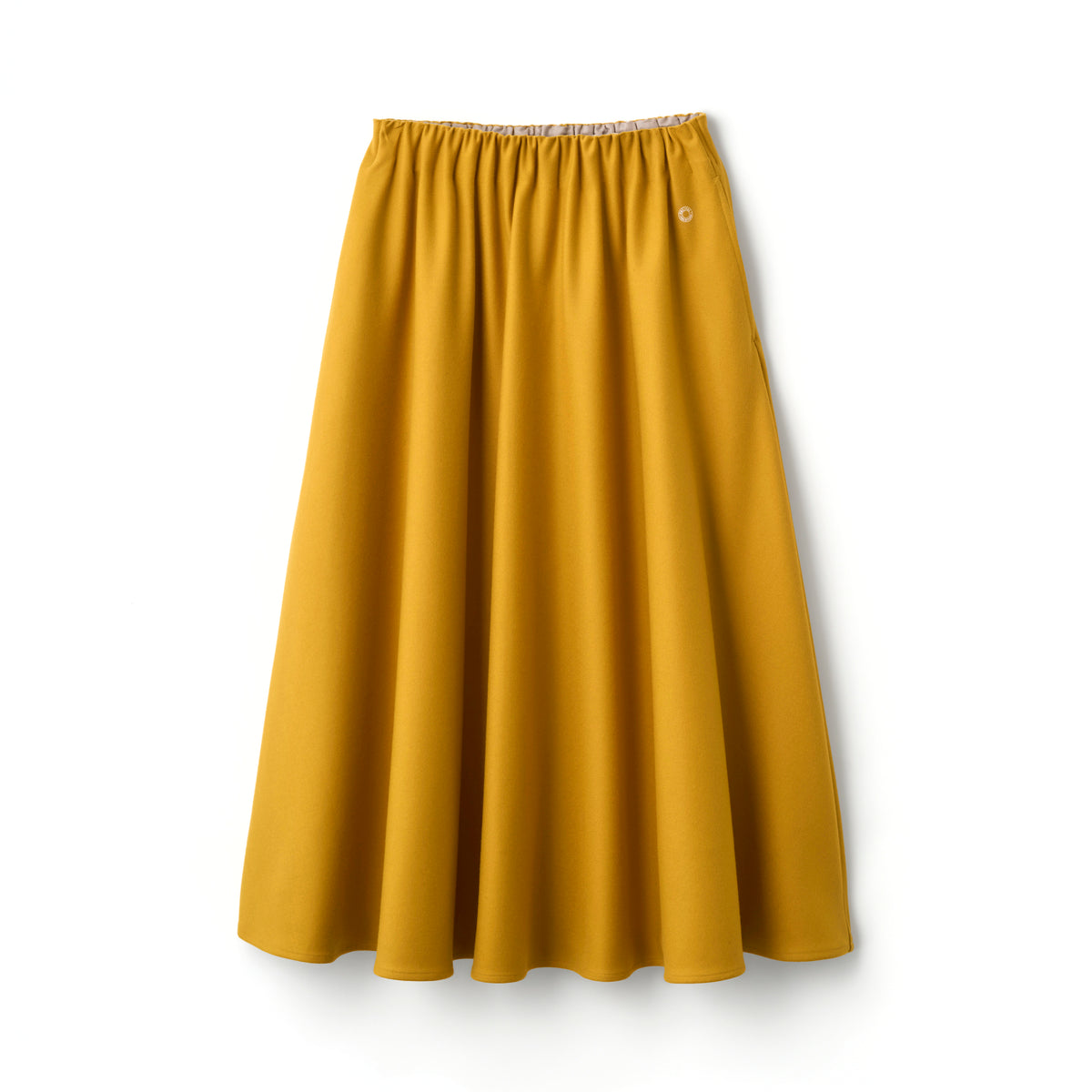 Women's Stretch Double Sided Brushed Twill Waist Gather Skirt