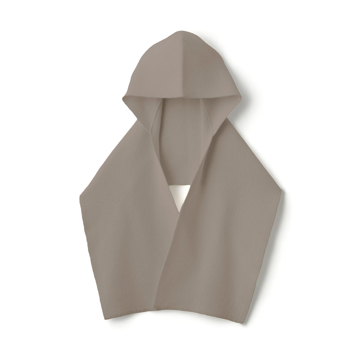 Boiled Wool Jersey Knit Scarf Hoodie