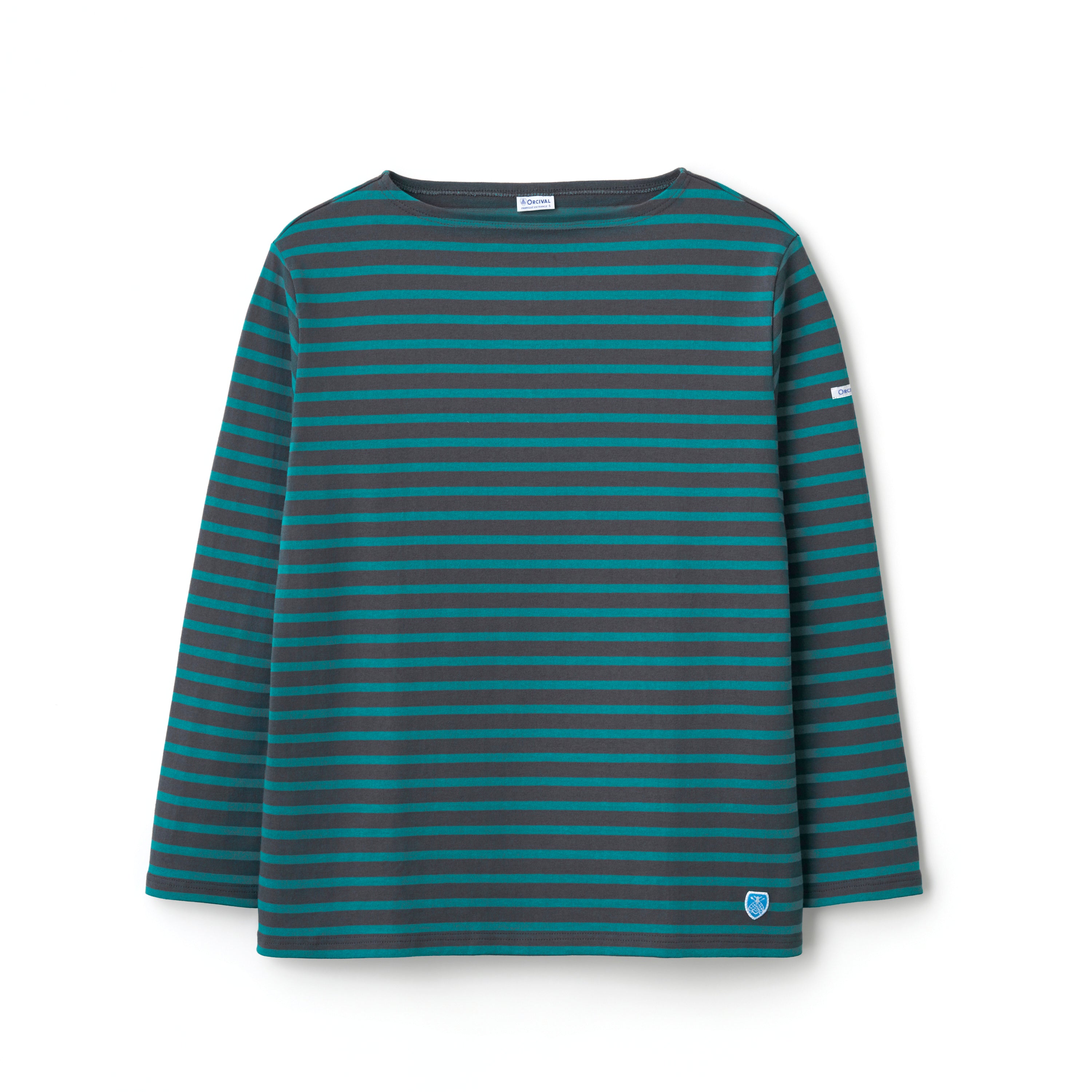 Cotton Lourd Boat Neck Basque Shirt Border