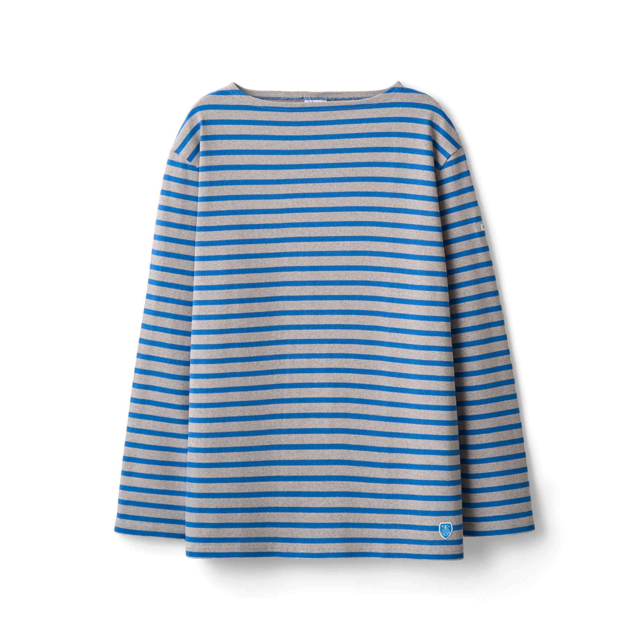 Cotton Lourd Boat Neck Basque Shirt Border