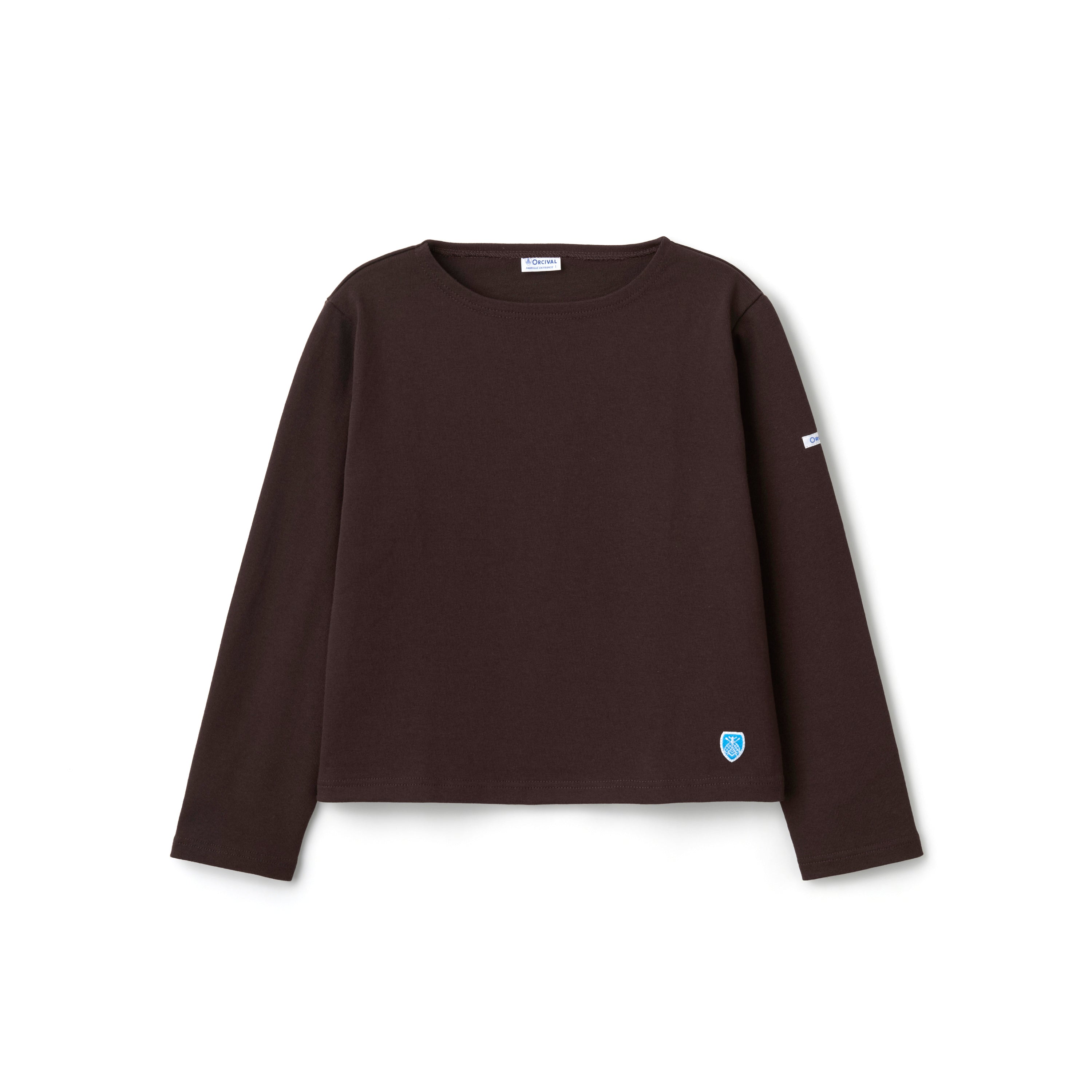 Women's Cotton Lourd Crew Neck Basque Shirt Solid