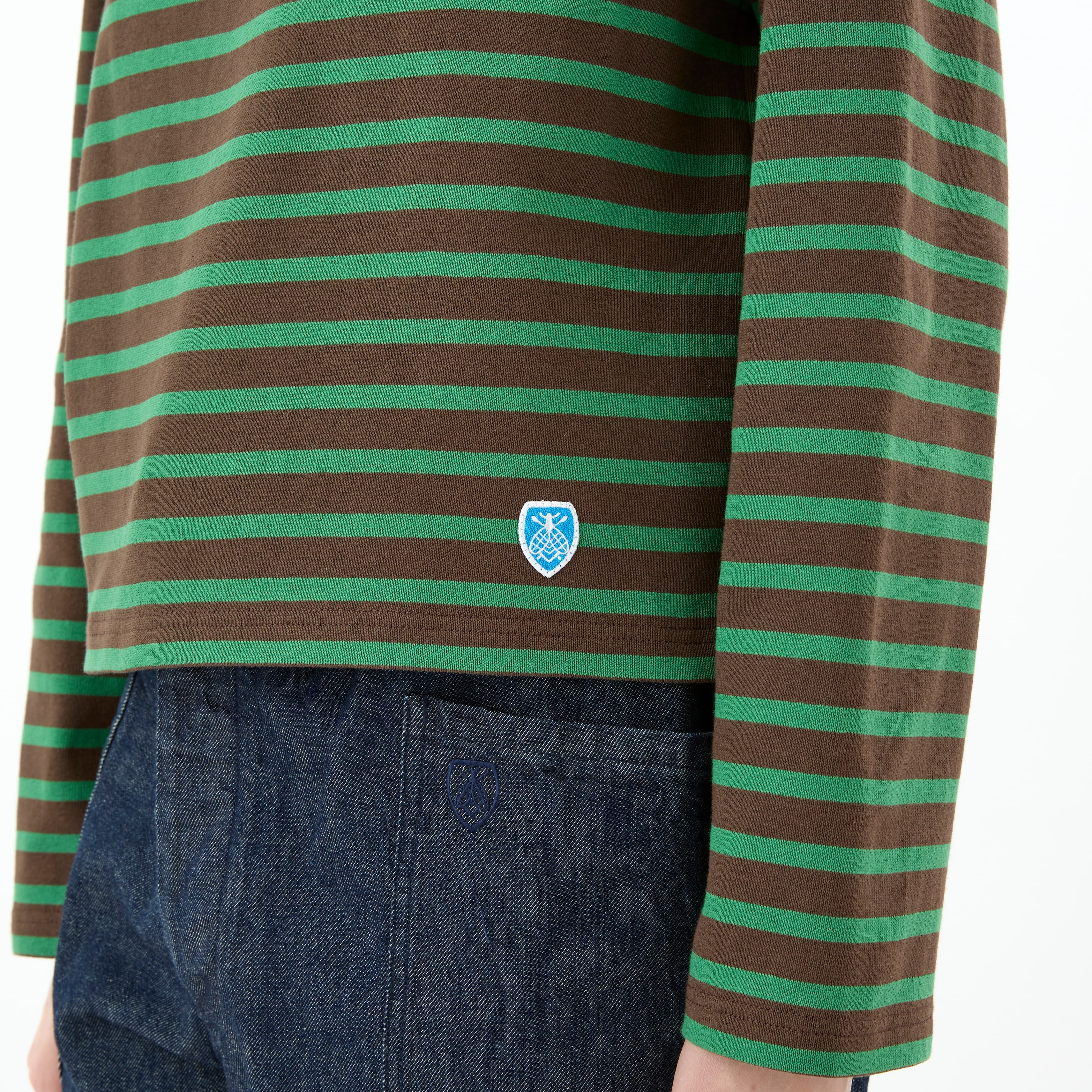 Women's Cotton Lourd Bottle Neck Basque Shirt