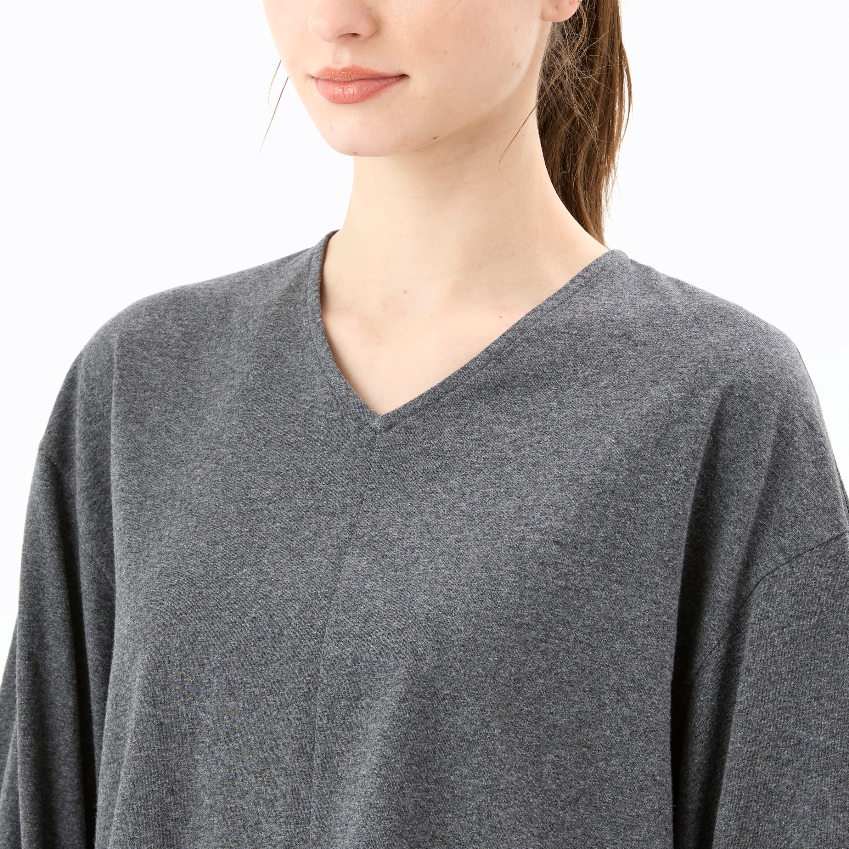 Women's Cotton V-neck Pullover