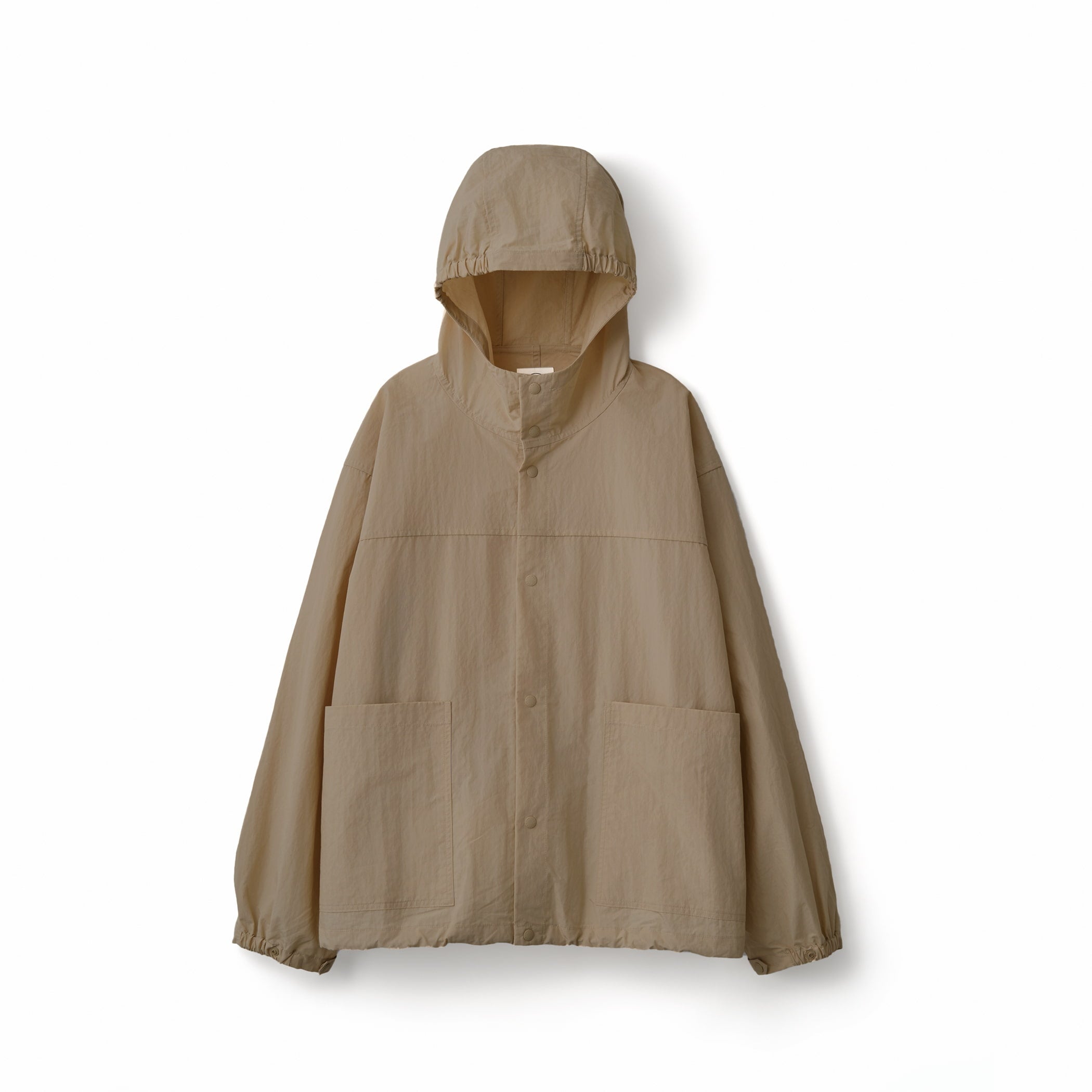 Cotton Nylon Typewriter Hooded Light Jacket