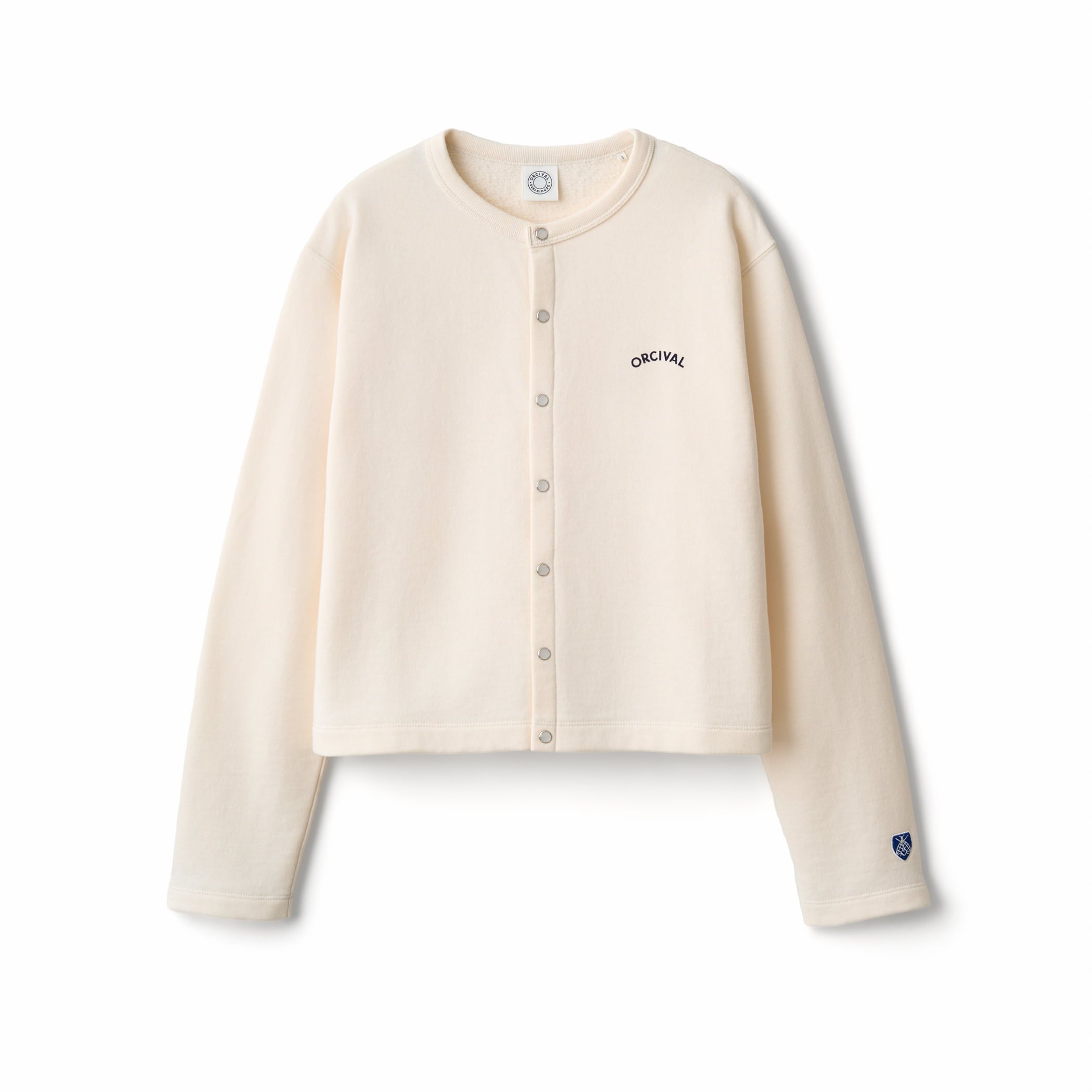 Women's Light French Terry Crew Neck Cardigan