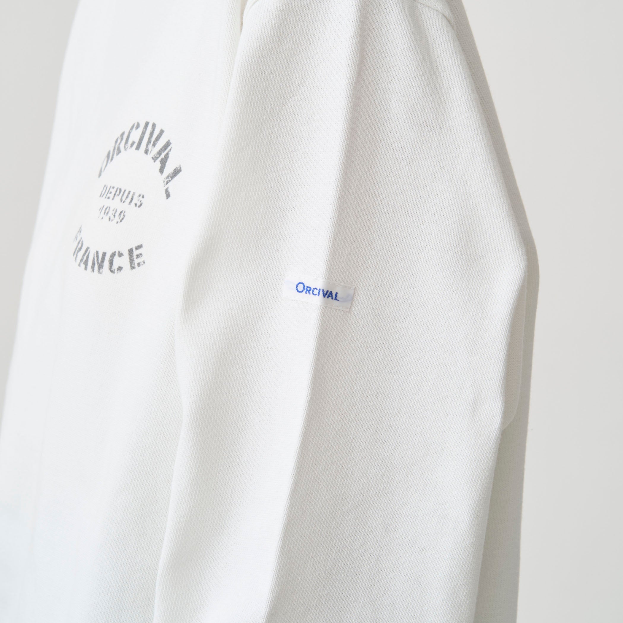 Women's Cotton Lourd Crew Neck Basque Shirt Logo Print