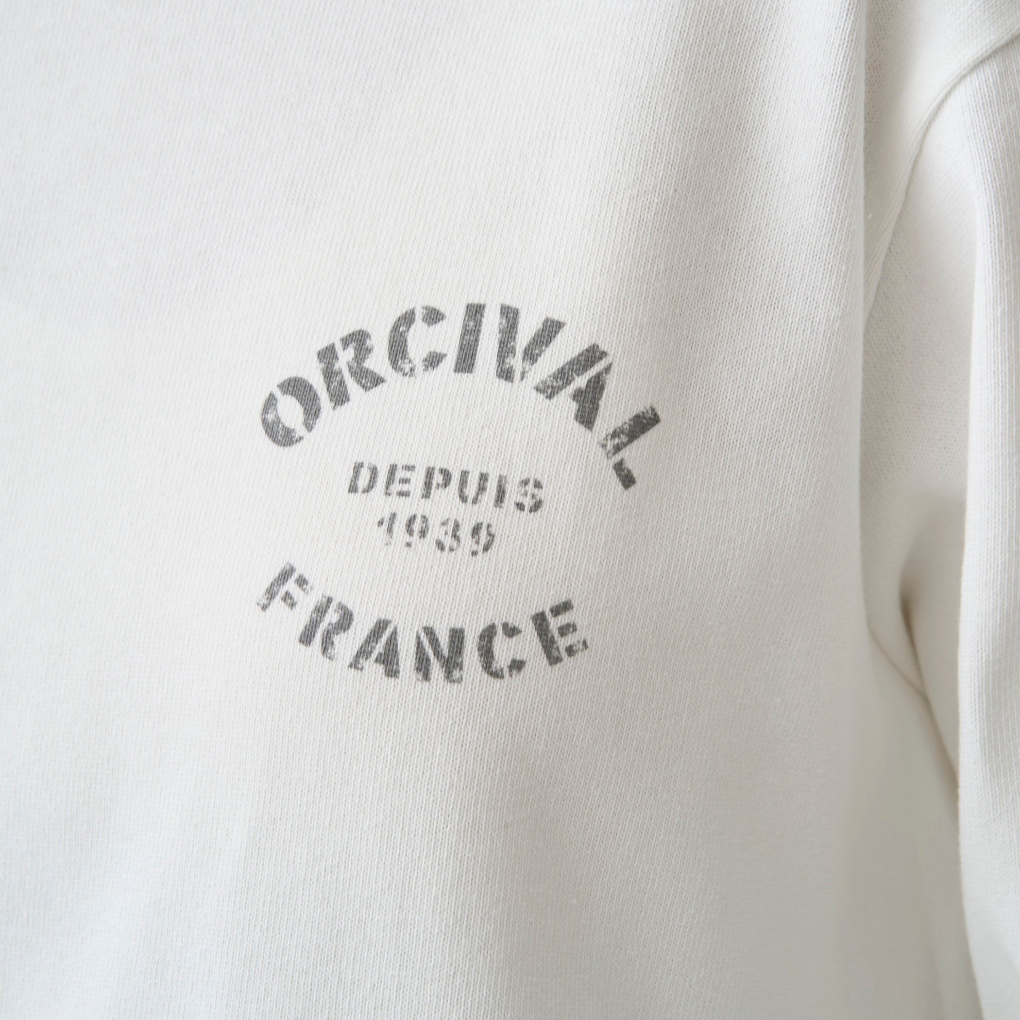 Women's Cotton Lourd Crew Neck Basque Shirt Logo Print