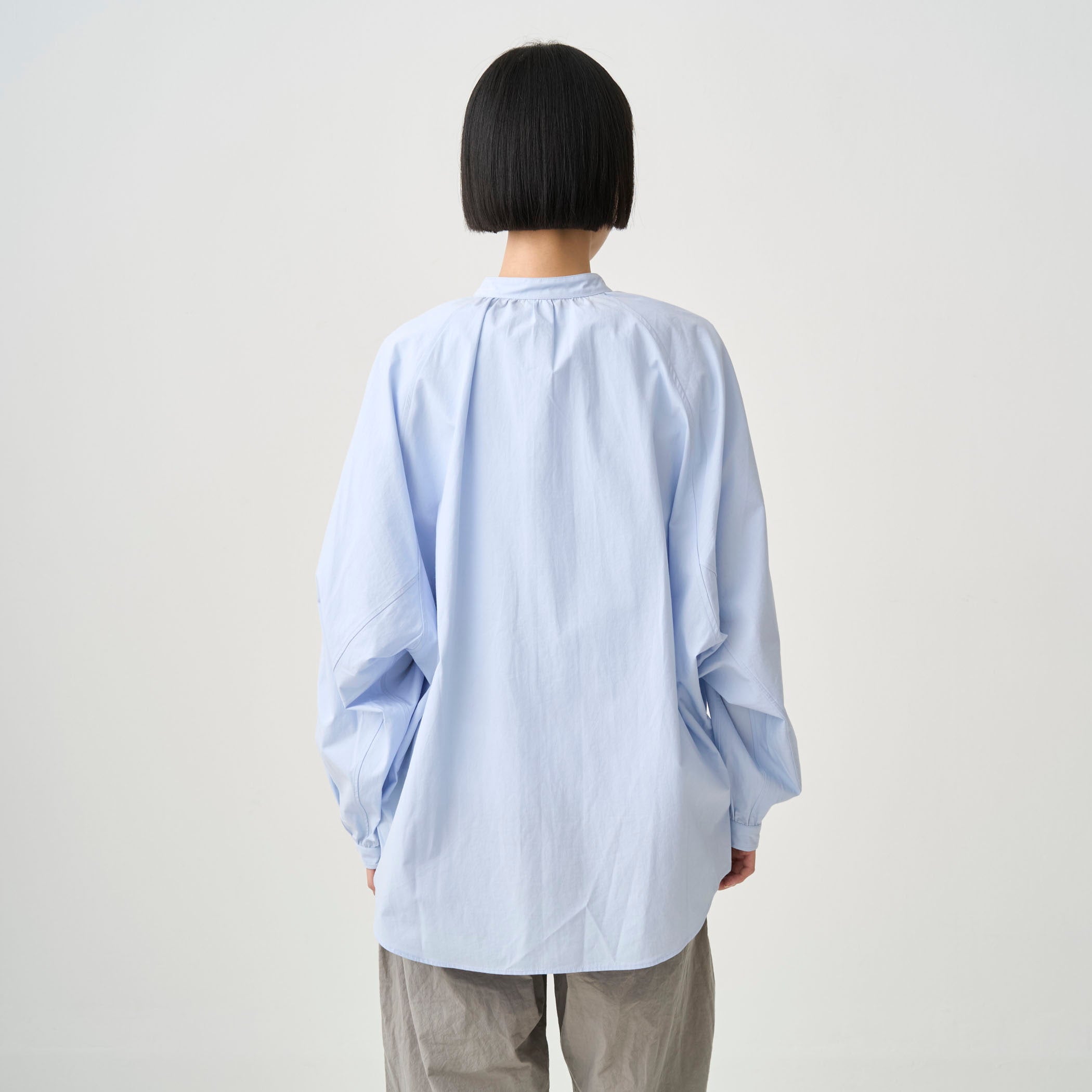 Women's Cotton Band Collar Shirt