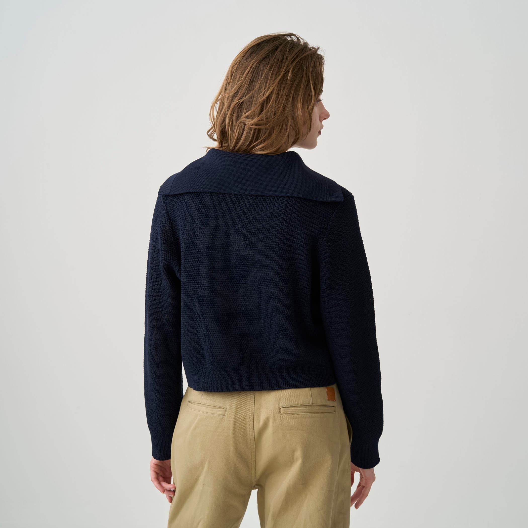 Women's Sailor Collar Knit Cardigan