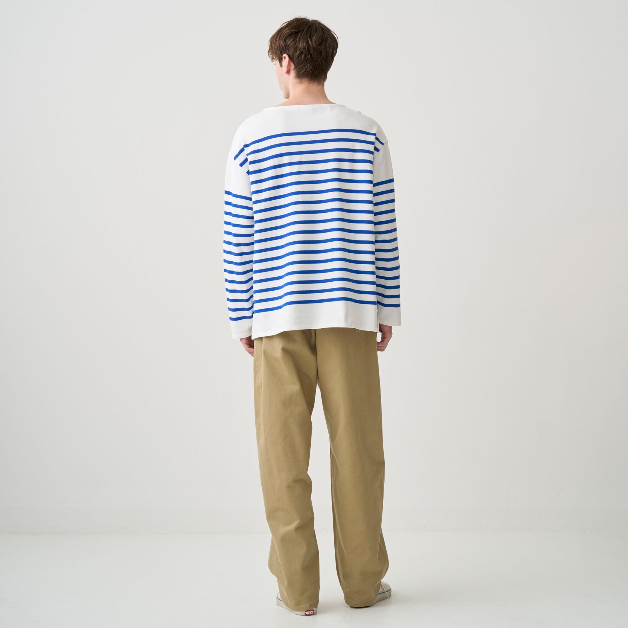 Men's Rachel Printed Boat Neck Wide Basque Shirt