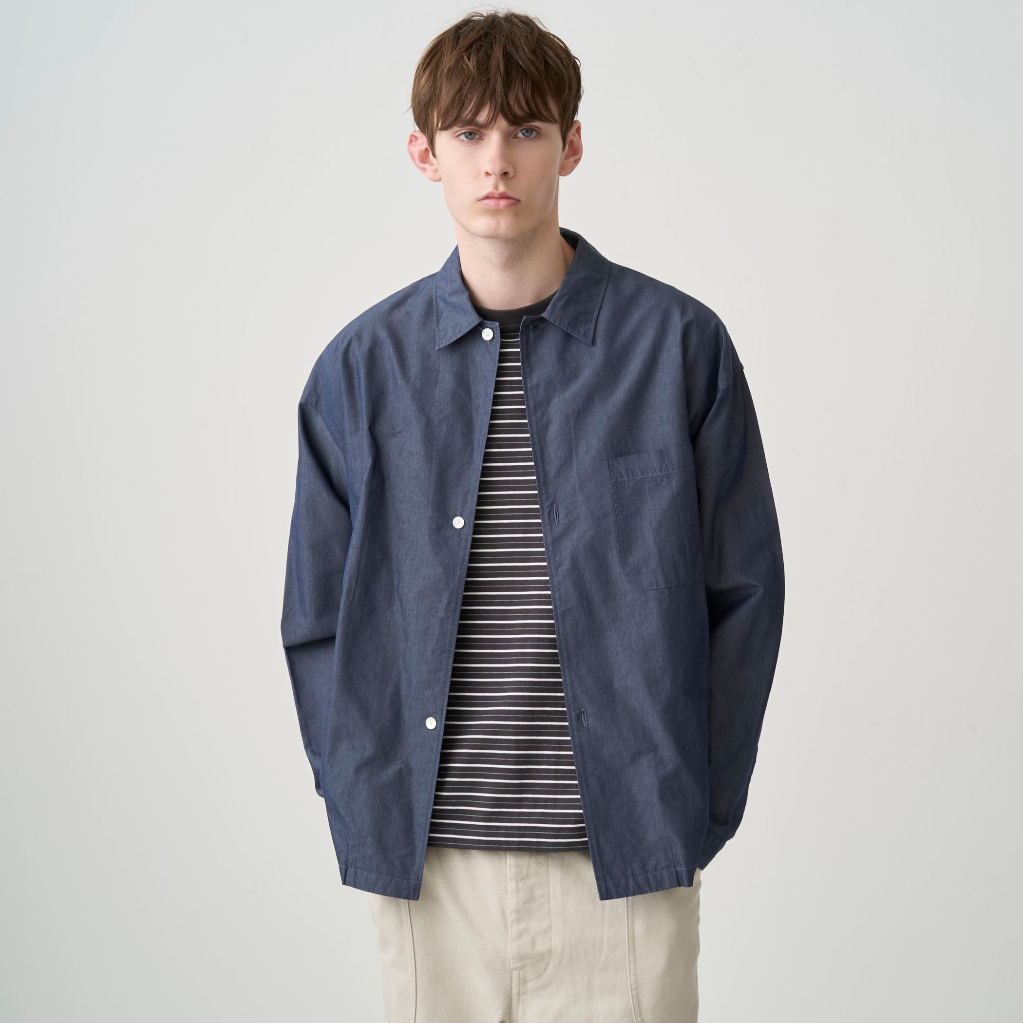 Men's Cupra Cotton Broad Regular Collar Outer Shirt