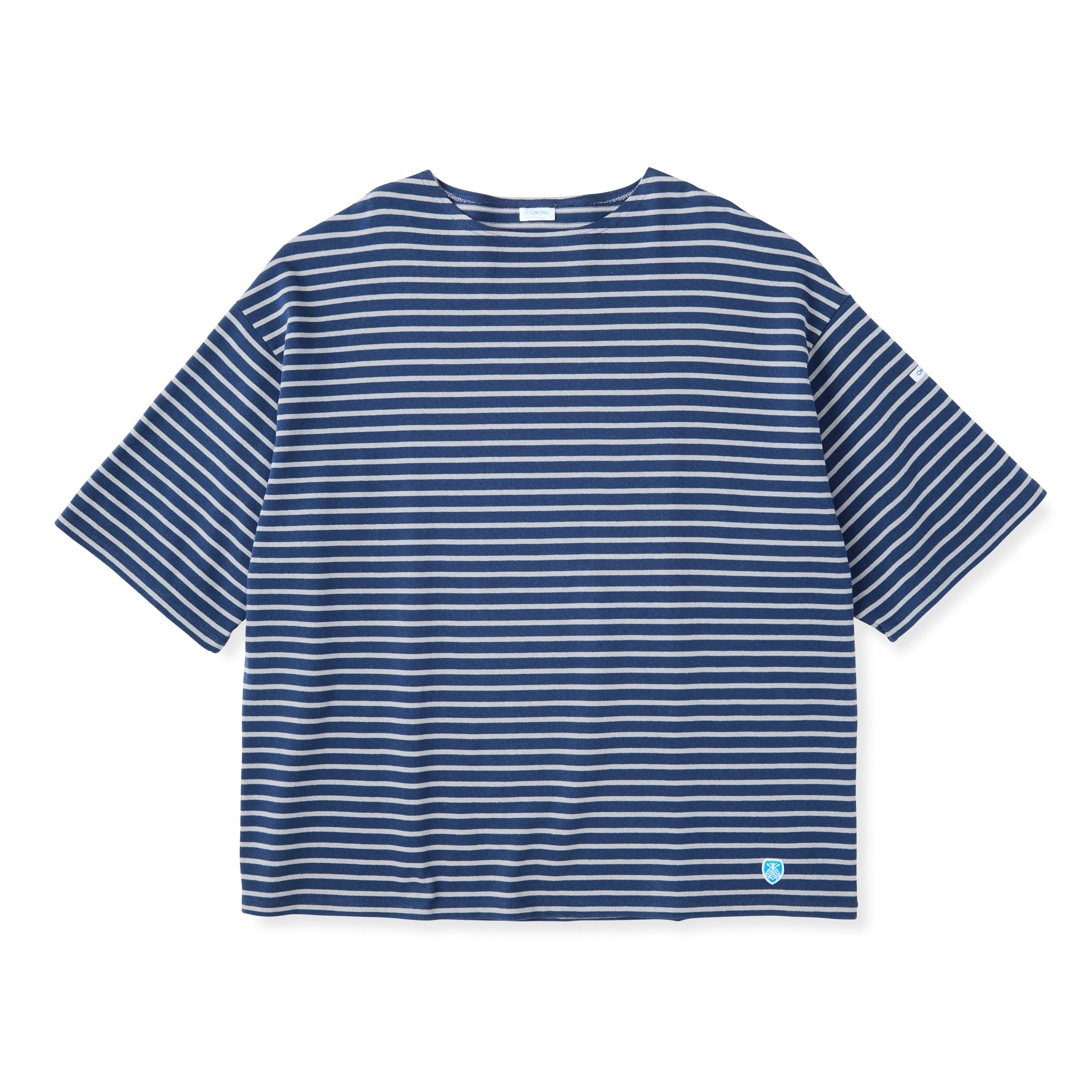 Men's Cotton Lourd Half Sleeve Pullover Narrow Stripe
