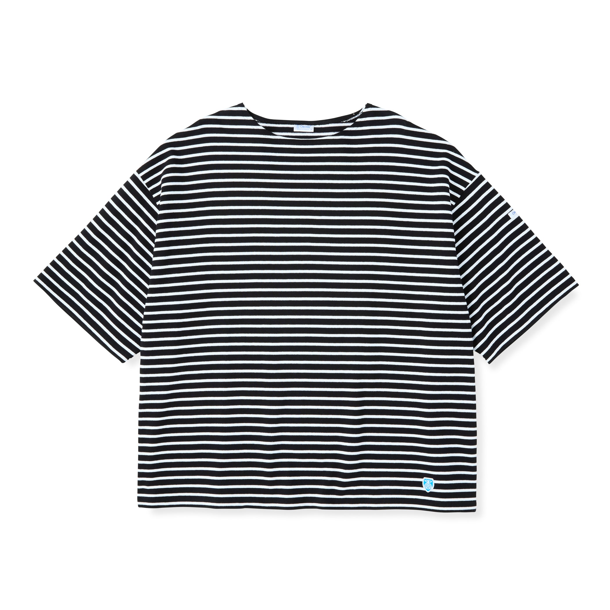 Men's Cotton Lourd Half Sleeve Pullover Narrow Stripe