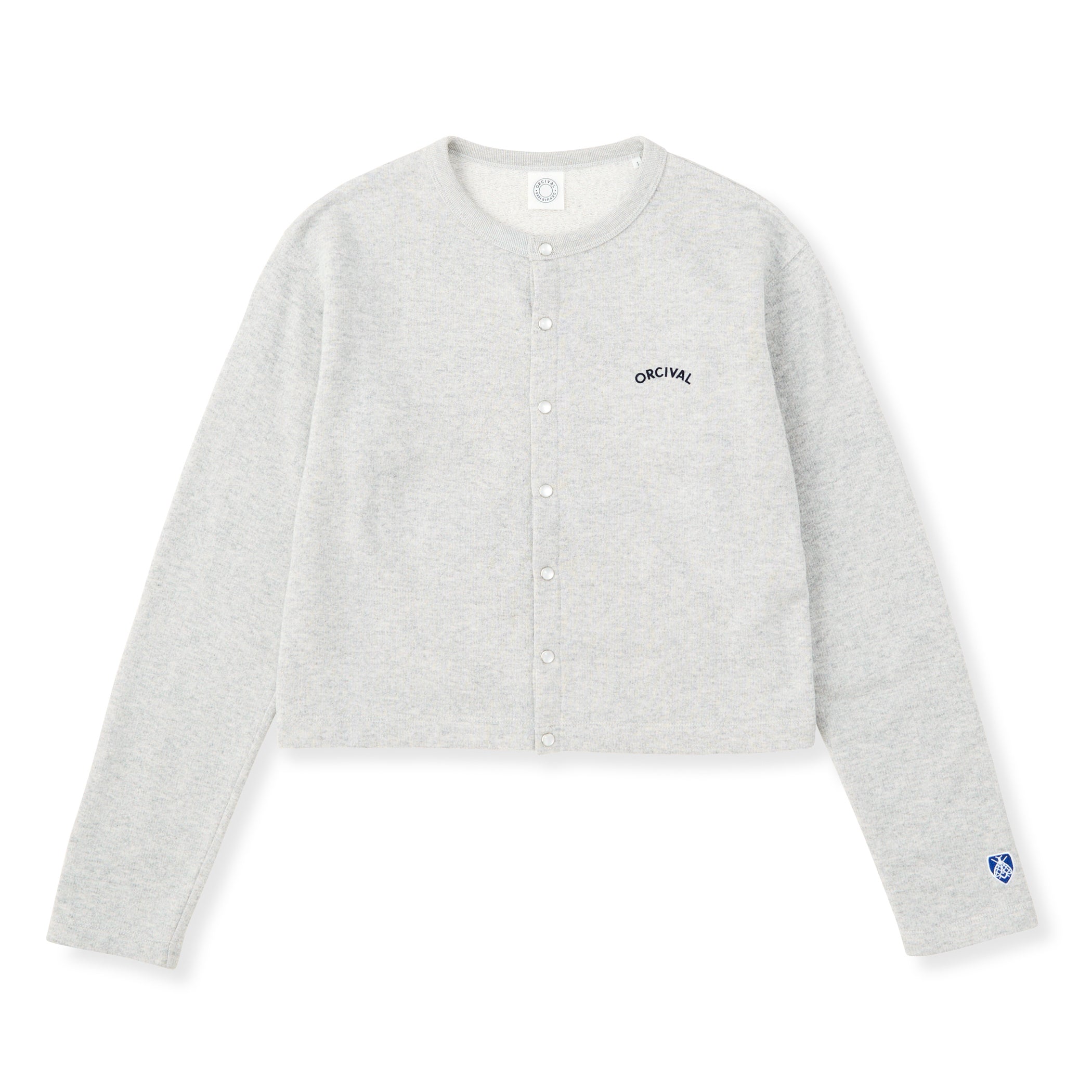 Women's Light French Terry Crew Neck Cardigan