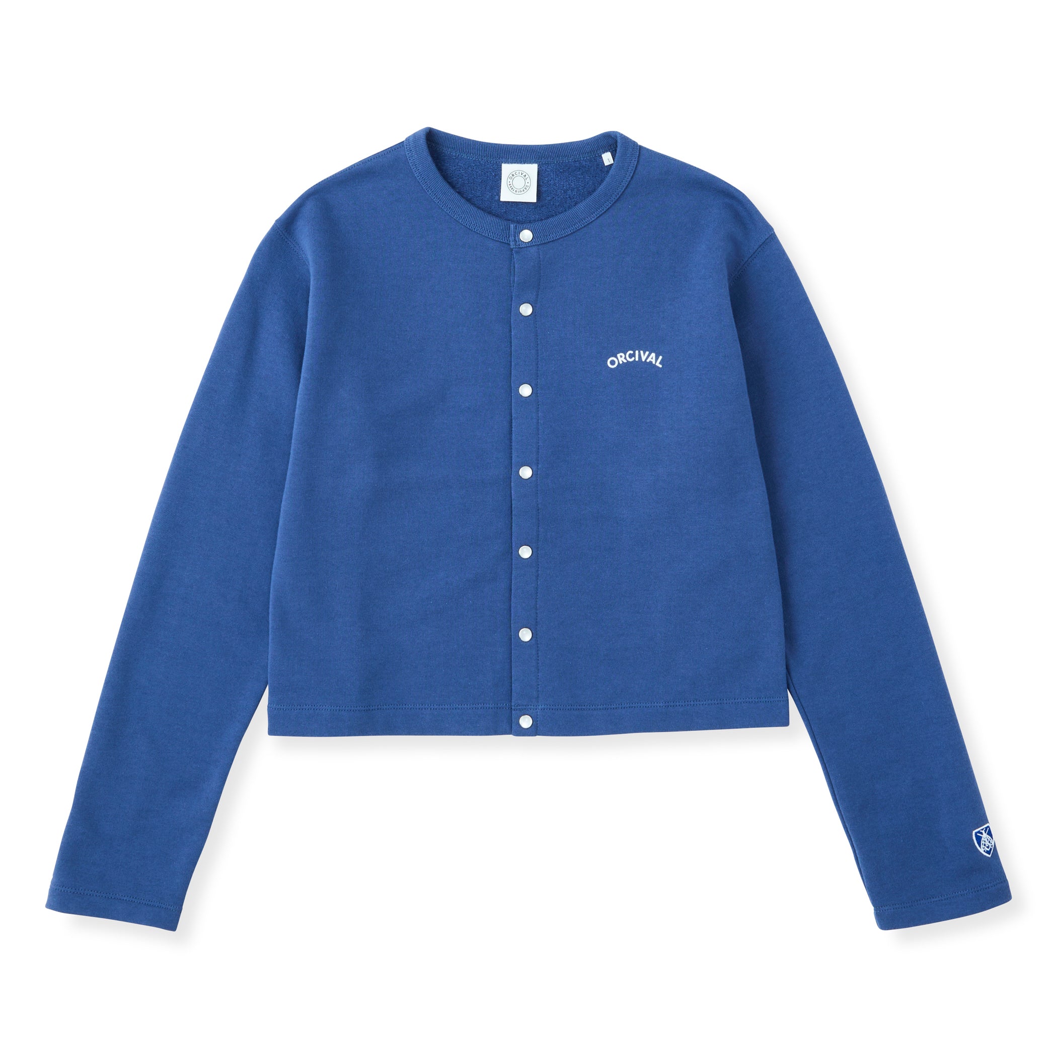 Women's Light French Terry Crew Neck Cardigan