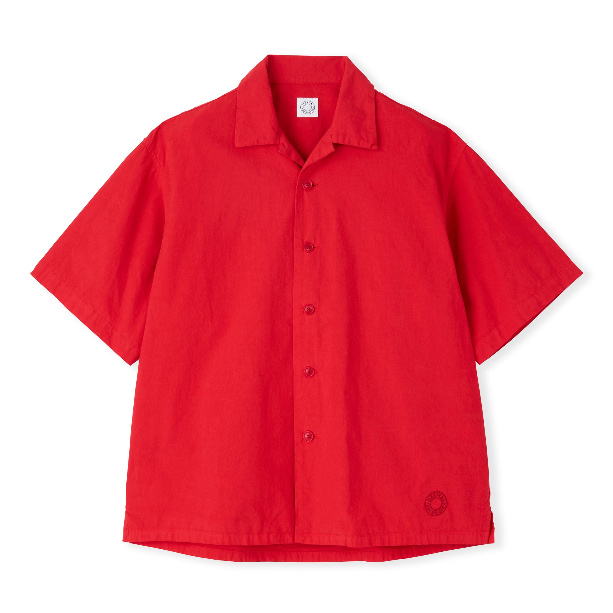 Garment Dye Poplin Open Collar Half Sleeve Shirt