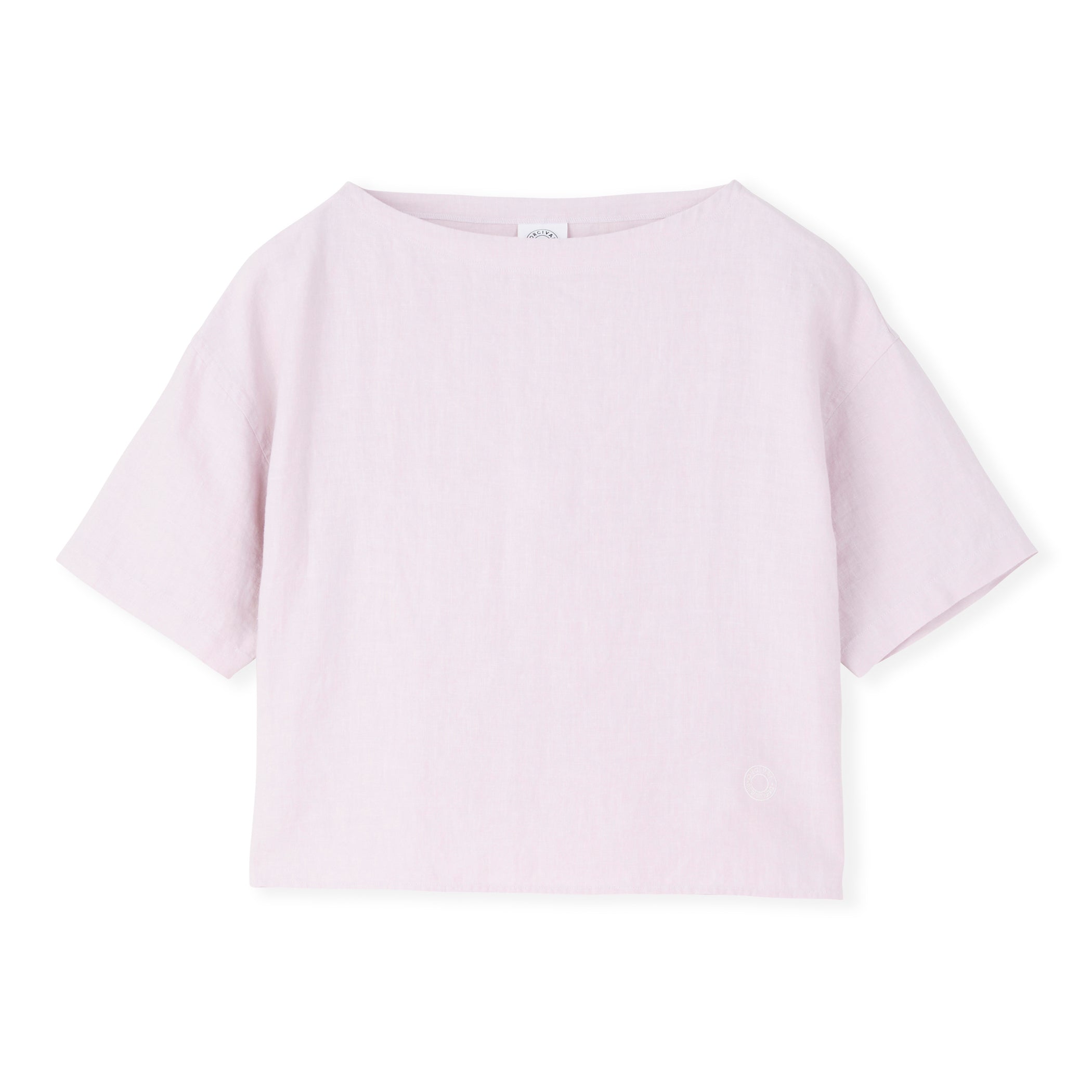 Women's Linen Half Sleeve Boat Neck Pullover Shirt