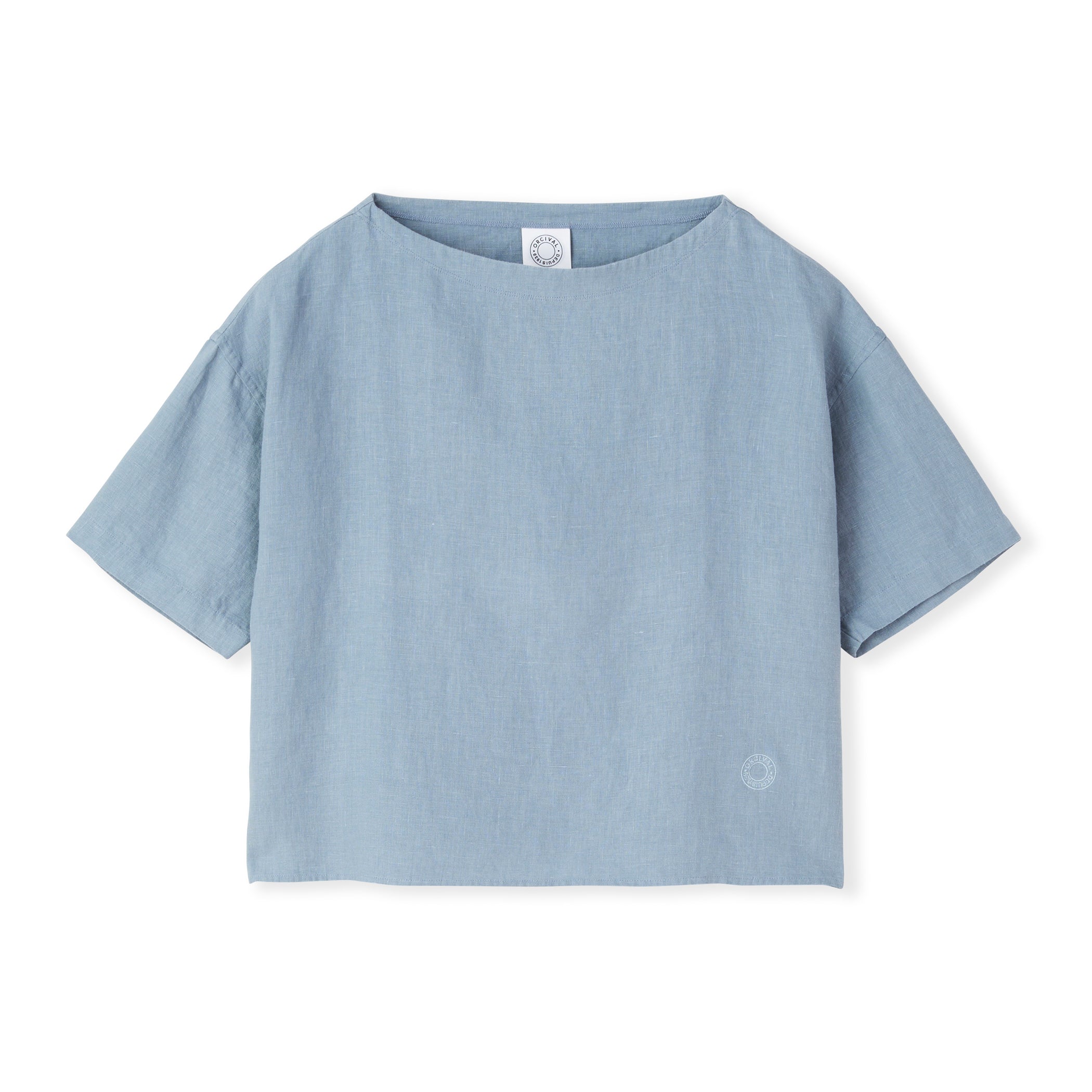 Women's Linen Half Sleeve Boat Neck Pullover Shirt