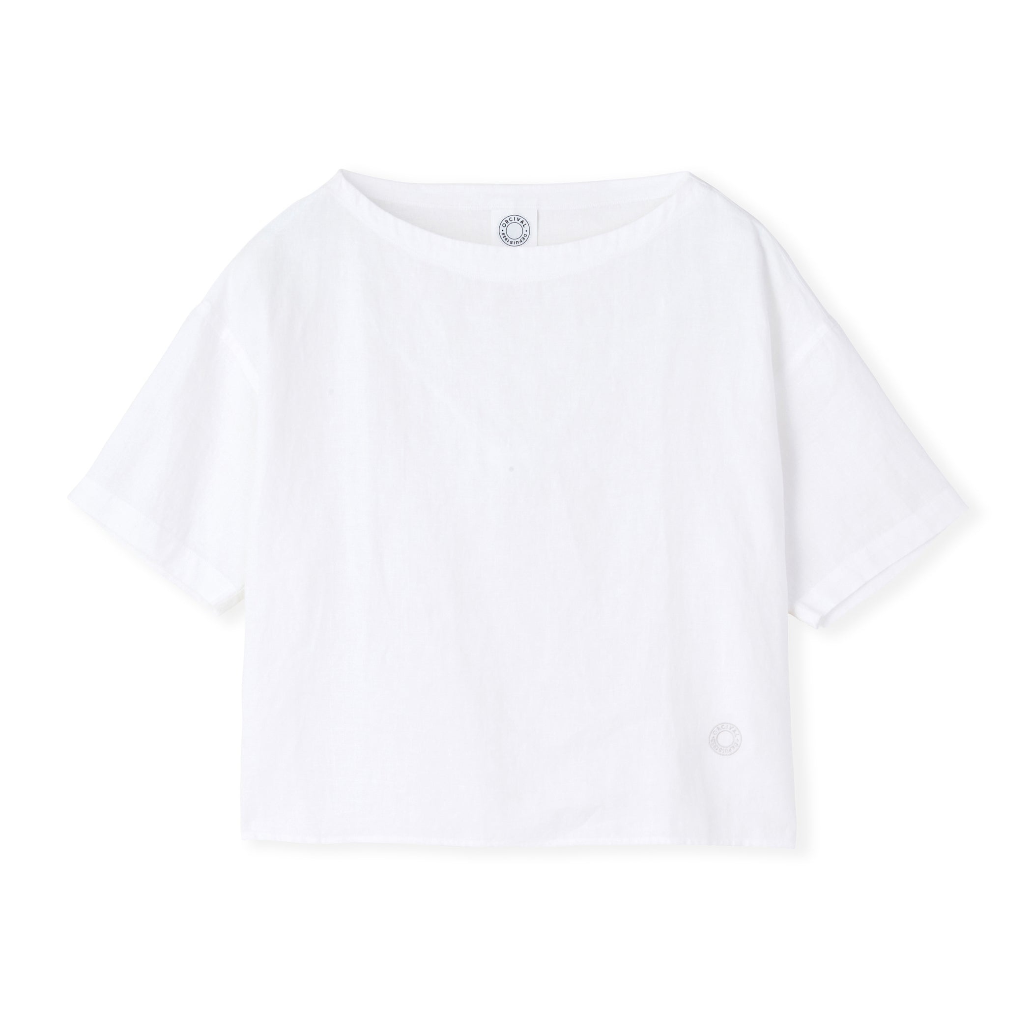 Women's Linen Half Sleeve Boat Neck Pullover Shirt