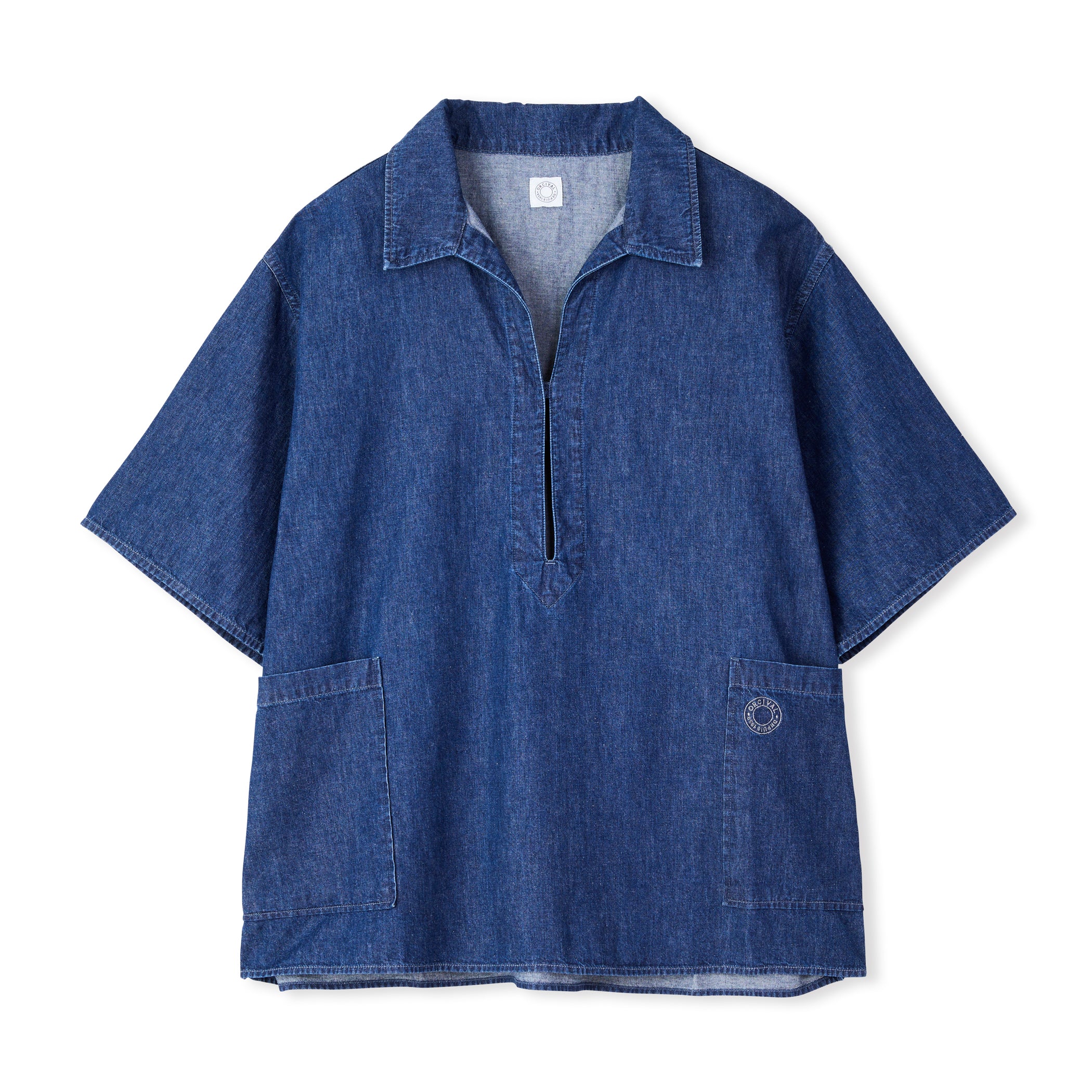 Men's Light Denim Twill Skipper Shirt